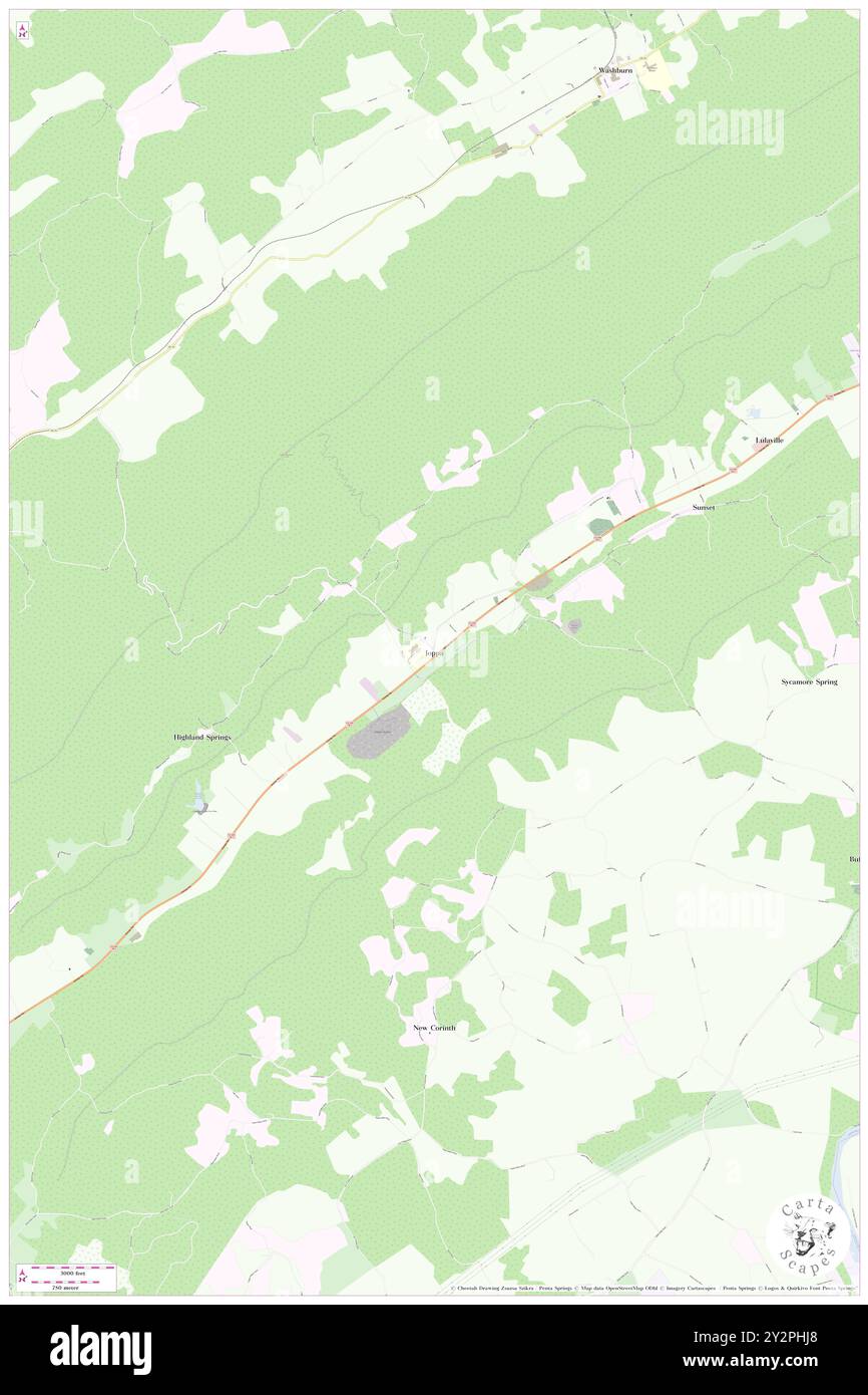 Joppa, Grainger County, USA, USA, Tennessee, n 36 14' 15''', S 83 36' 54'', Karte, Cartascapes Map, veröffentlicht 2024. Erkunden Sie Cartascapes, eine Karte, die die vielfältigen Landschaften, Kulturen und Ökosysteme der Erde enthüllt. Reisen Sie durch Zeit und Raum und entdecken Sie die Verflechtungen der Vergangenheit, Gegenwart und Zukunft unseres Planeten. Stockfoto