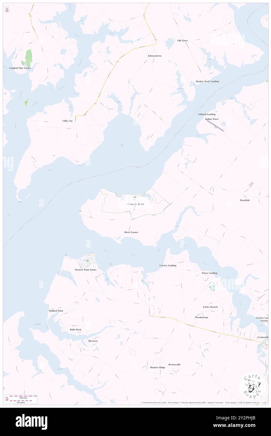 Conquest Beach, Queen Anne's County, USA, USA, Maryland, n 39 5' 38'', S 76 7' 25'', Karte, Cartascapes Map, veröffentlicht 2024. Erkunden Sie Cartascapes, eine Karte, die die vielfältigen Landschaften, Kulturen und Ökosysteme der Erde enthüllt. Reisen Sie durch Zeit und Raum und entdecken Sie die Verflechtungen der Vergangenheit, Gegenwart und Zukunft unseres Planeten. Stockfoto