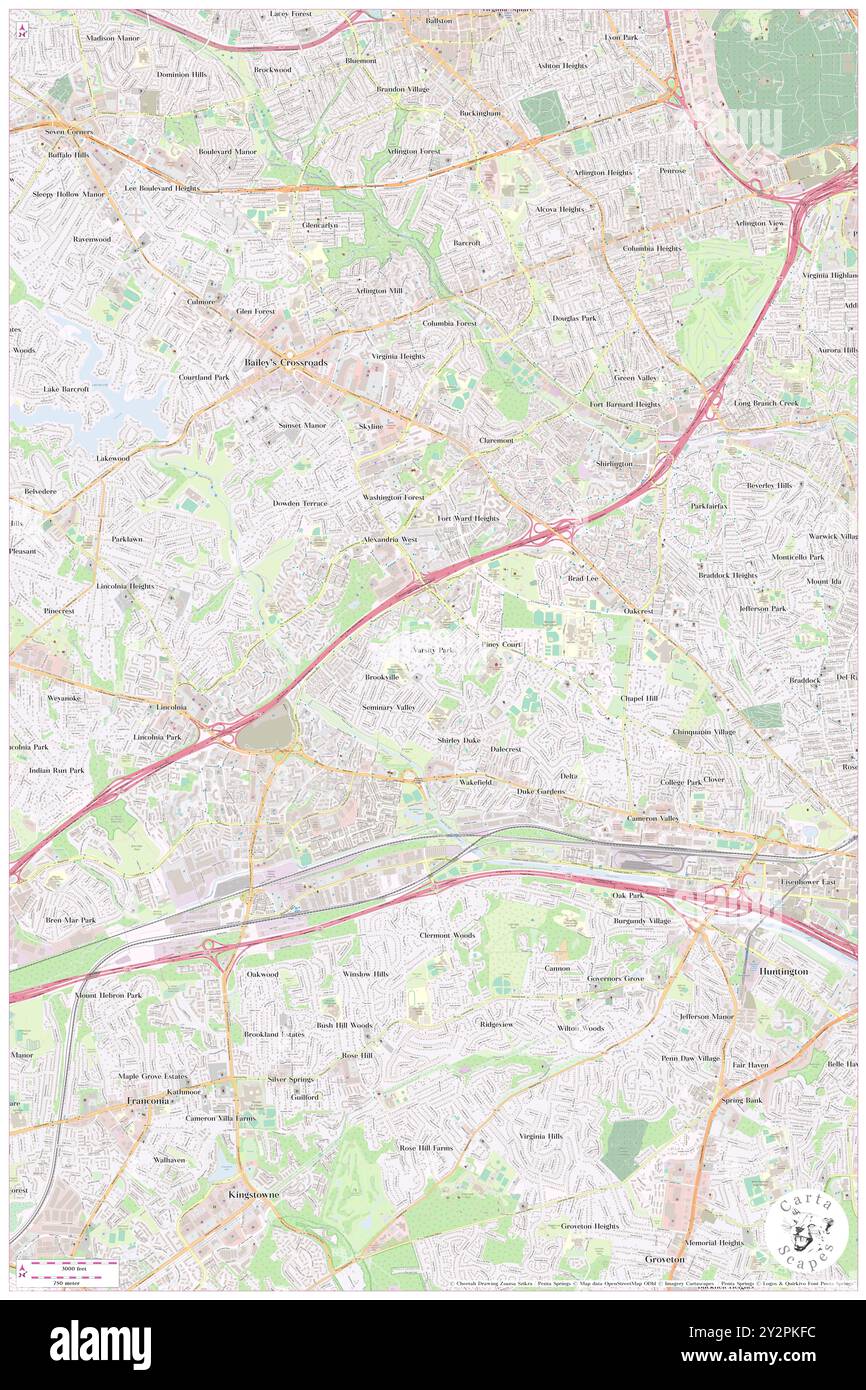 Varsity Park, City of Alexandria, USA, USA, Virginia, n 38 49' 25'', S 77 6' 43'', Karte, Cartascapes Map, veröffentlicht 2024. Erkunden Sie Cartascapes, eine Karte, die die vielfältigen Landschaften, Kulturen und Ökosysteme der Erde enthüllt. Reisen Sie durch Zeit und Raum und entdecken Sie die Verflechtungen der Vergangenheit, Gegenwart und Zukunft unseres Planeten. Stockfoto