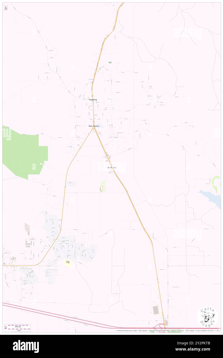 Steelwood, Baldwin County, USA, Vereinigte Staaten, Alabama, n 30 42' 56''', S 87 47' 4'', Karte, Cartascapes Map, veröffentlicht 2024. Erkunden Sie Cartascapes, eine Karte, die die vielfältigen Landschaften, Kulturen und Ökosysteme der Erde enthüllt. Reisen Sie durch Zeit und Raum und entdecken Sie die Verflechtungen der Vergangenheit, Gegenwart und Zukunft unseres Planeten. Stockfoto