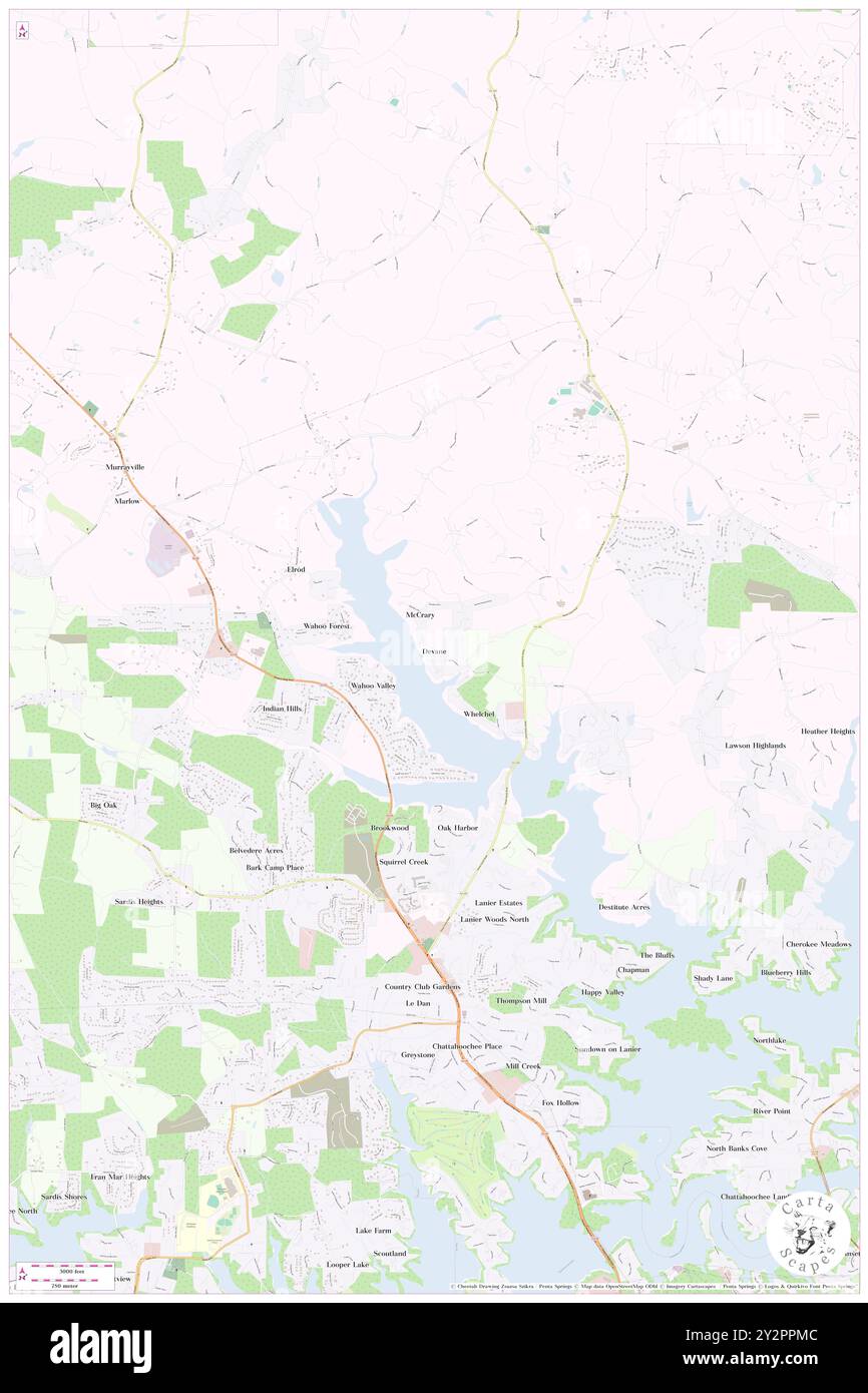 Devane, Hall County, USA, USA, Georgia, n 34 24' 2'', S 83 52' 8'', Karte, Cartascapes Map, veröffentlicht 2024. Erkunden Sie Cartascapes, eine Karte, die die vielfältigen Landschaften, Kulturen und Ökosysteme der Erde enthüllt. Reisen Sie durch Zeit und Raum und entdecken Sie die Verflechtungen der Vergangenheit, Gegenwart und Zukunft unseres Planeten. Stockfoto