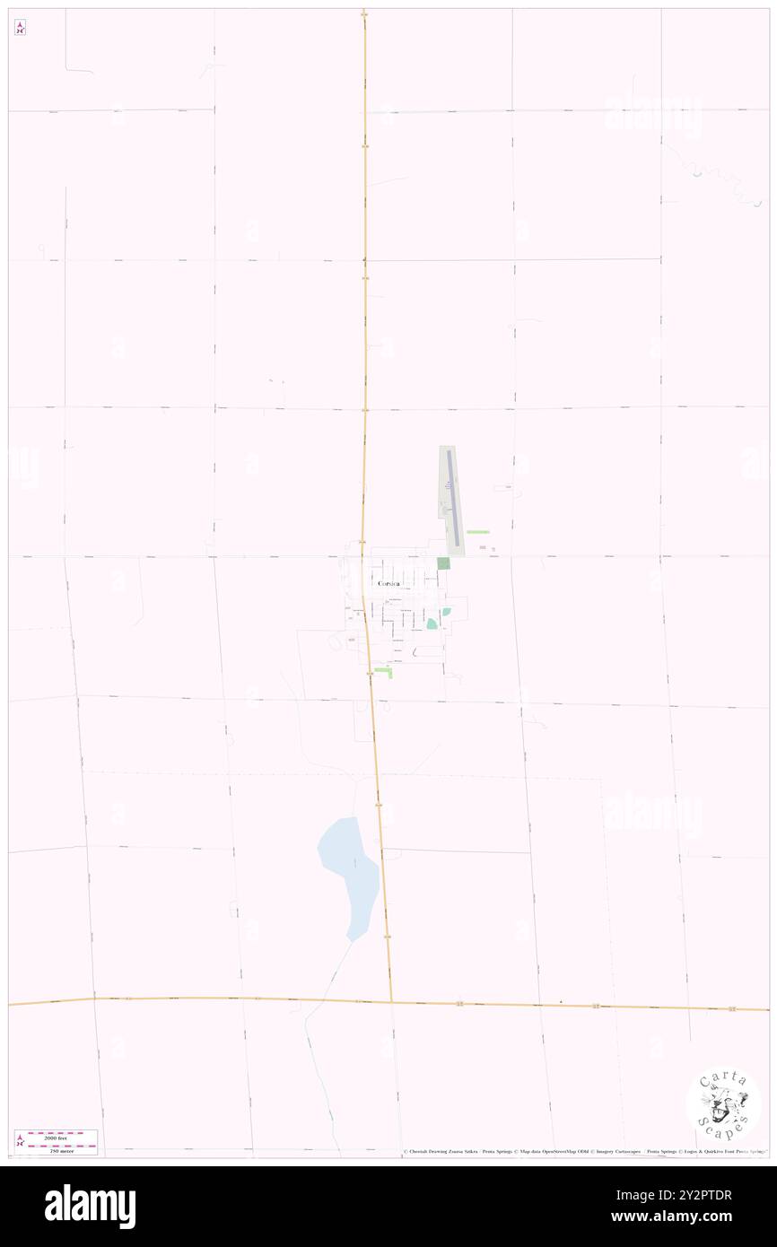 Corsica, Douglas County, USA, Vereinigte Staaten, South Dakota, n 43 25' 30'', S 98 24' 26'', Karte, Cartascapes Map, veröffentlicht 2024. Erkunden Sie Cartascapes, eine Karte, die die vielfältigen Landschaften, Kulturen und Ökosysteme der Erde enthüllt. Reisen Sie durch Zeit und Raum und entdecken Sie die Verflechtungen der Vergangenheit, Gegenwart und Zukunft unseres Planeten. Stockfoto