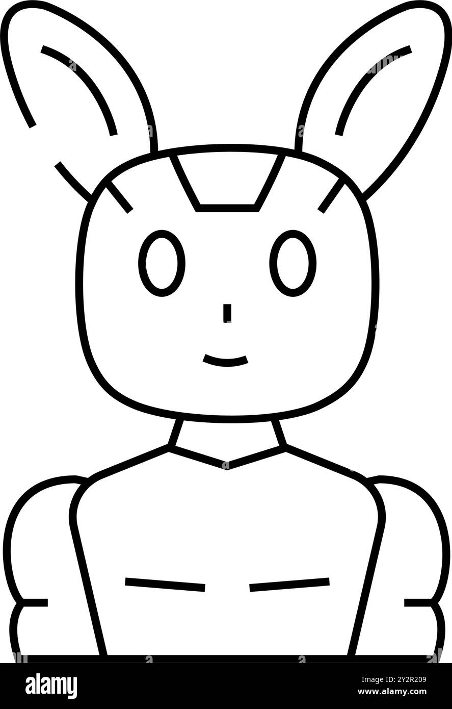 Vektordarstellung des Zeichensymbols für bot-Chat Stock Vektor