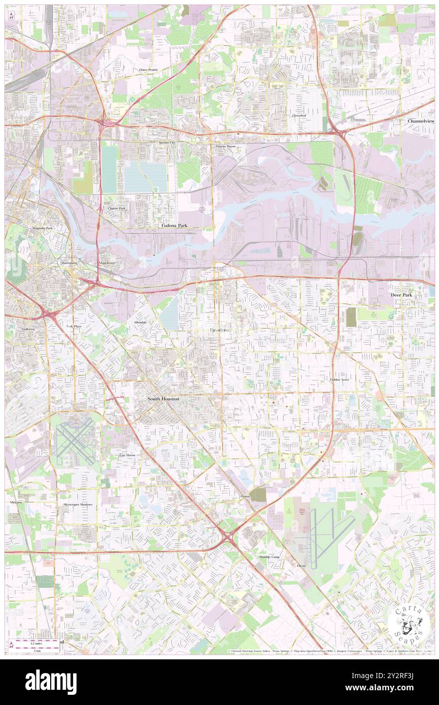 Pasadena, Harris County, USA, USA, Texas, n 29 41' 27'', S 95 12' 32'', Karte, Cartascapes Map, veröffentlicht 2024. Erkunden Sie Cartascapes, eine Karte, die die vielfältigen Landschaften, Kulturen und Ökosysteme der Erde enthüllt. Reisen Sie durch Zeit und Raum und entdecken Sie die Verflechtungen der Vergangenheit, Gegenwart und Zukunft unseres Planeten. Stockfoto