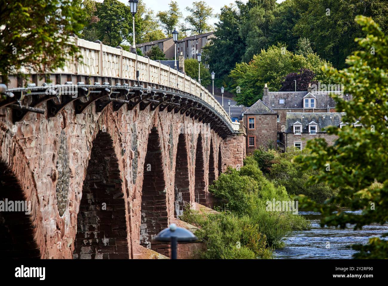 Perth, Smeaton's Bridge und der Fluss Tay Stockfoto