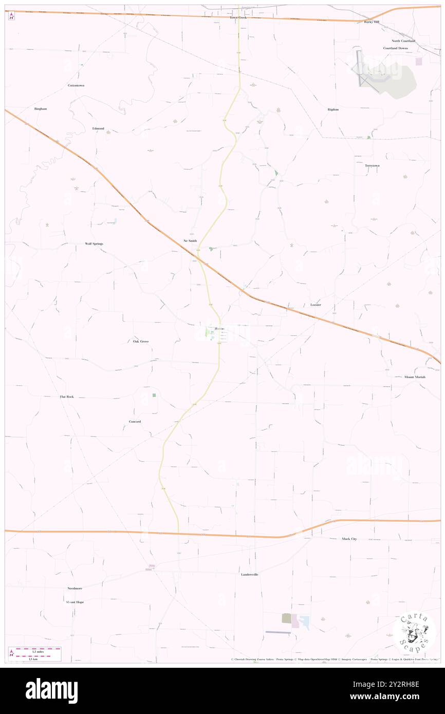 Hatton, Lawrence County, USA, Vereinigte Staaten, Alabama, n 34 33' 46'', S 87 24' 55'', Karte, Cartascapes Map, veröffentlicht 2024. Erkunden Sie Cartascapes, eine Karte, die die vielfältigen Landschaften, Kulturen und Ökosysteme der Erde enthüllt. Reisen Sie durch Zeit und Raum und entdecken Sie die Verflechtungen der Vergangenheit, Gegenwart und Zukunft unseres Planeten. Stockfoto