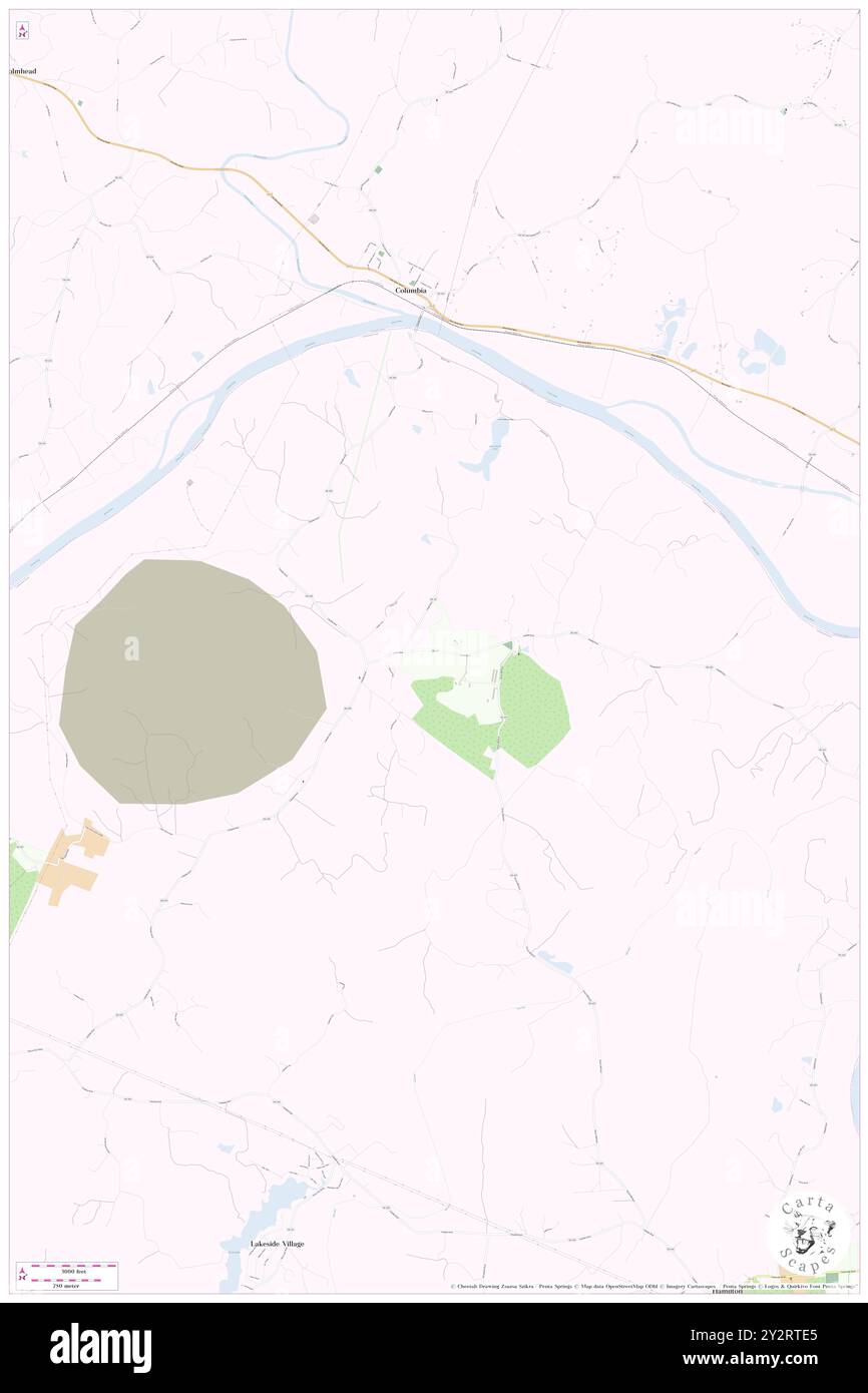 Cremona (historisch), Cumberland County, USA, Vereinigte Staaten, Virginia, n 37 43' 8''', S 78 9' 34'', Karte, Karte, Kartenausgabe 2024. Erkunden Sie Cartascapes, eine Karte, die die vielfältigen Landschaften, Kulturen und Ökosysteme der Erde enthüllt. Reisen Sie durch Zeit und Raum und entdecken Sie die Verflechtungen der Vergangenheit, Gegenwart und Zukunft unseres Planeten. Stockfoto