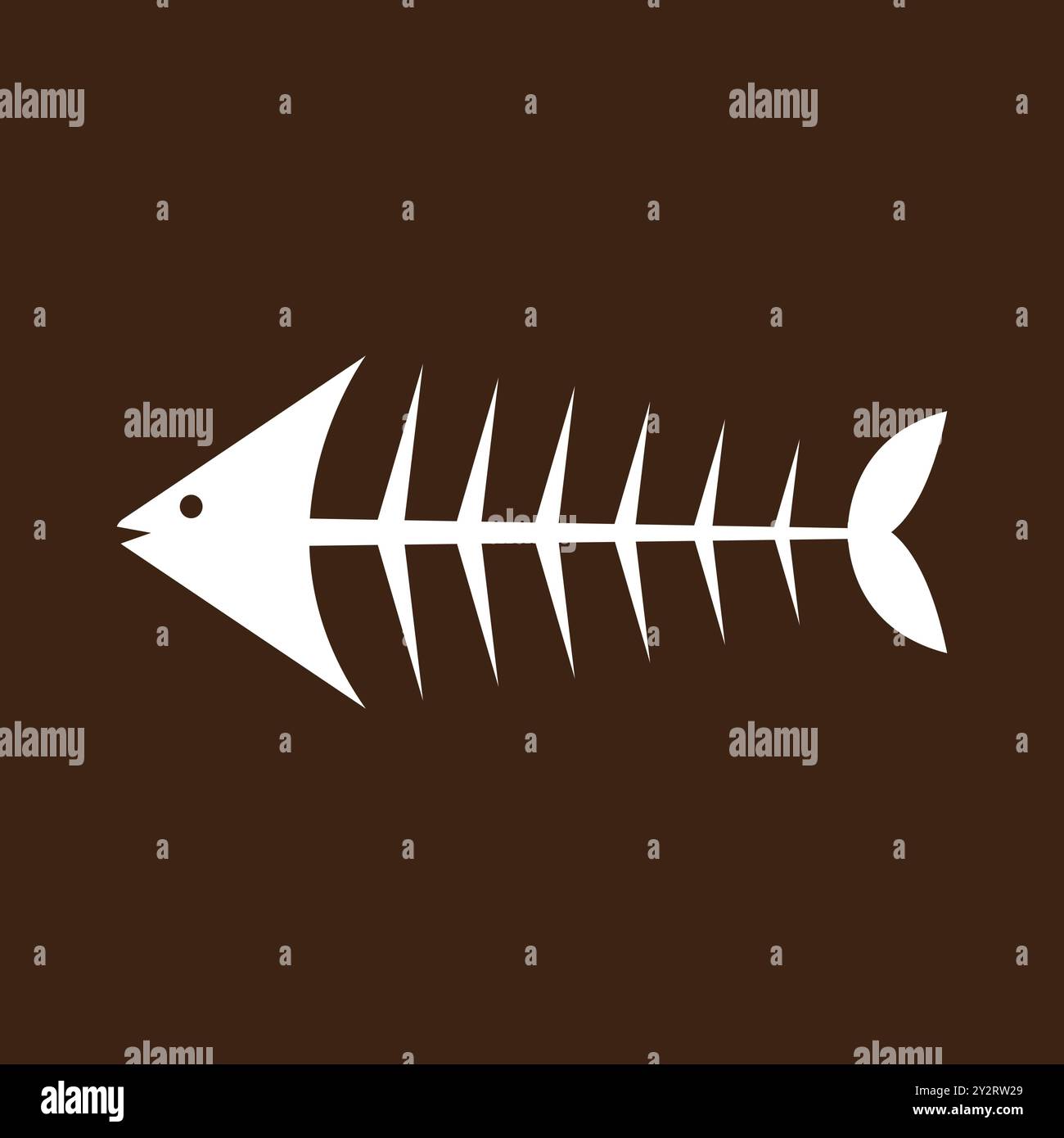 fishbone Symbol Vektor Illustration Symbol Design Stock Vektor