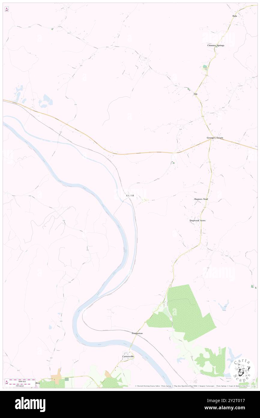 ELK Hill, Goochland County, USA, USA, Virginia, n 37 43' 3'', S 78 5' 15'', Karte, Cartascapes Map, veröffentlicht 2024. Erkunden Sie Cartascapes, eine Karte, die die vielfältigen Landschaften, Kulturen und Ökosysteme der Erde enthüllt. Reisen Sie durch Zeit und Raum und entdecken Sie die Verflechtungen der Vergangenheit, Gegenwart und Zukunft unseres Planeten. Stockfoto