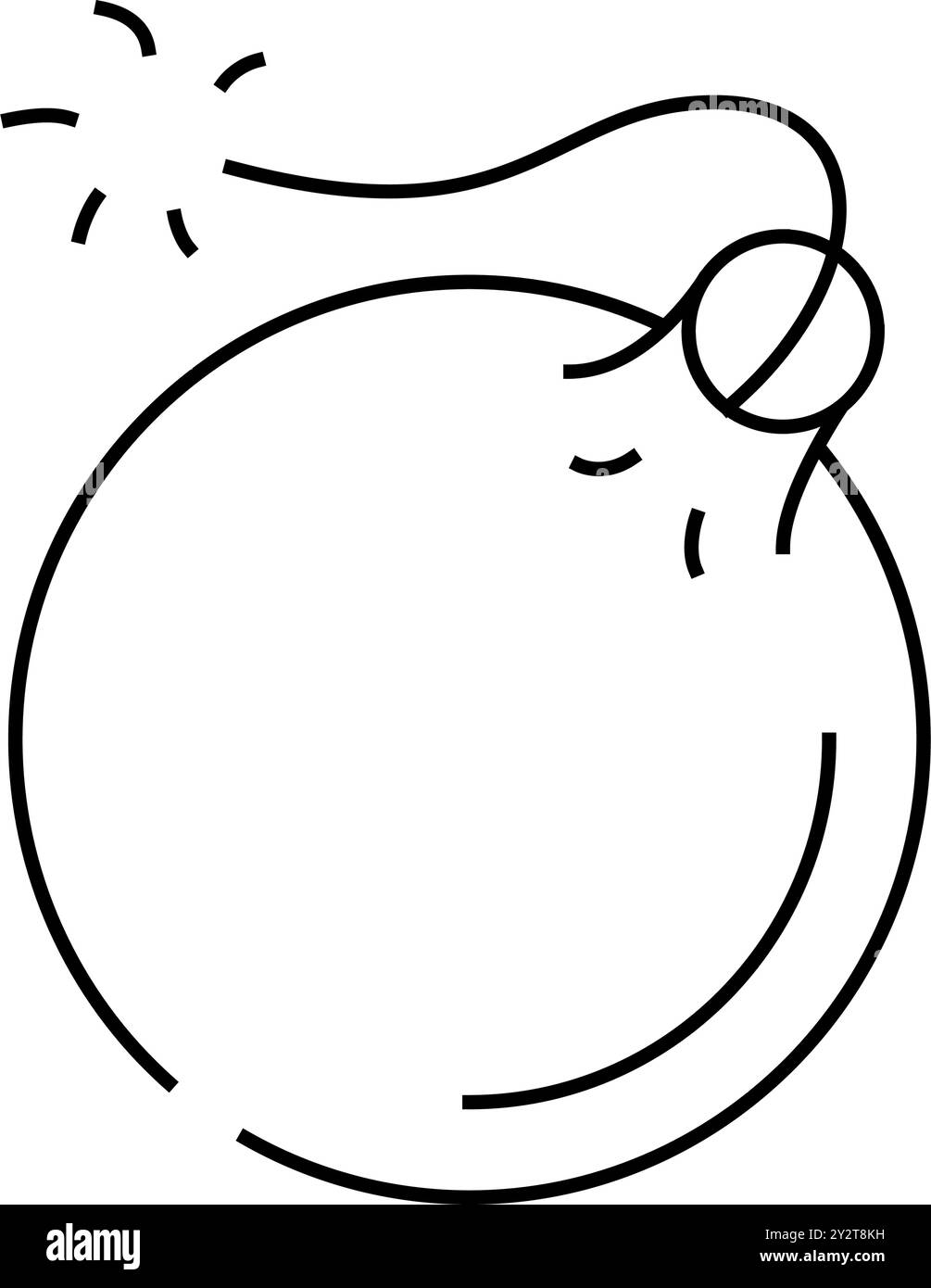 Bomb Piraten Linie Symbol Vektor Illustration Stock Vektor