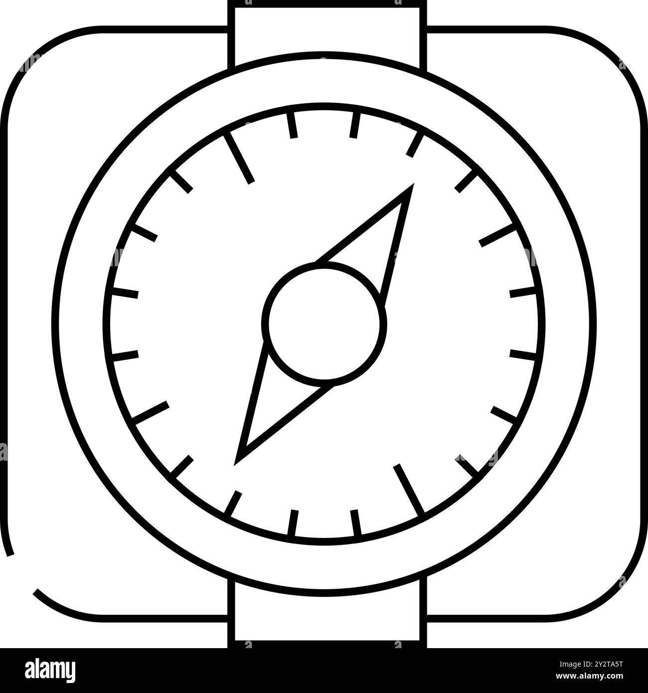 Kompass Piratenlinie Symbol Vektor Illustration Stock Vektor