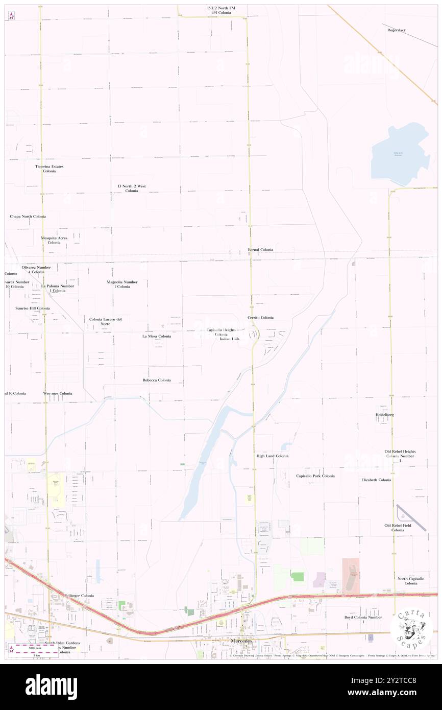 Capisallo Heights Colonia, Hidalgo County, USA, USA, Texas, n 26 12' 51'', S 97 55' 5'', Karte, Cartascapes Map, veröffentlicht 2024. Erkunden Sie Cartascapes, eine Karte, die die vielfältigen Landschaften, Kulturen und Ökosysteme der Erde enthüllt. Reisen Sie durch Zeit und Raum und entdecken Sie die Verflechtungen der Vergangenheit, Gegenwart und Zukunft unseres Planeten. Stockfoto