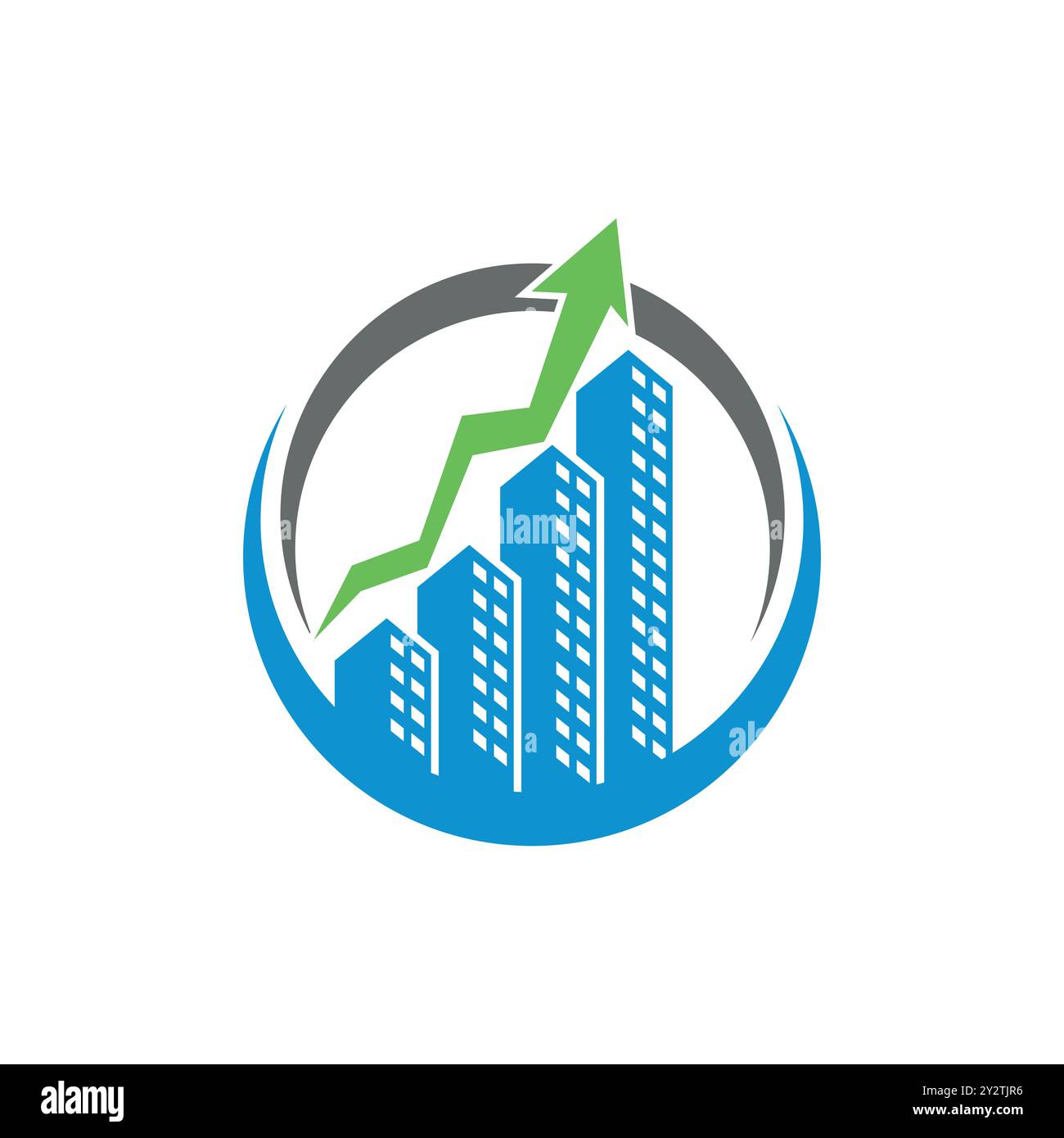 Immobiliengebäude, Bauwesen, Hypotheken, ECO House und Home Key Logo Konzept Stock Vektor