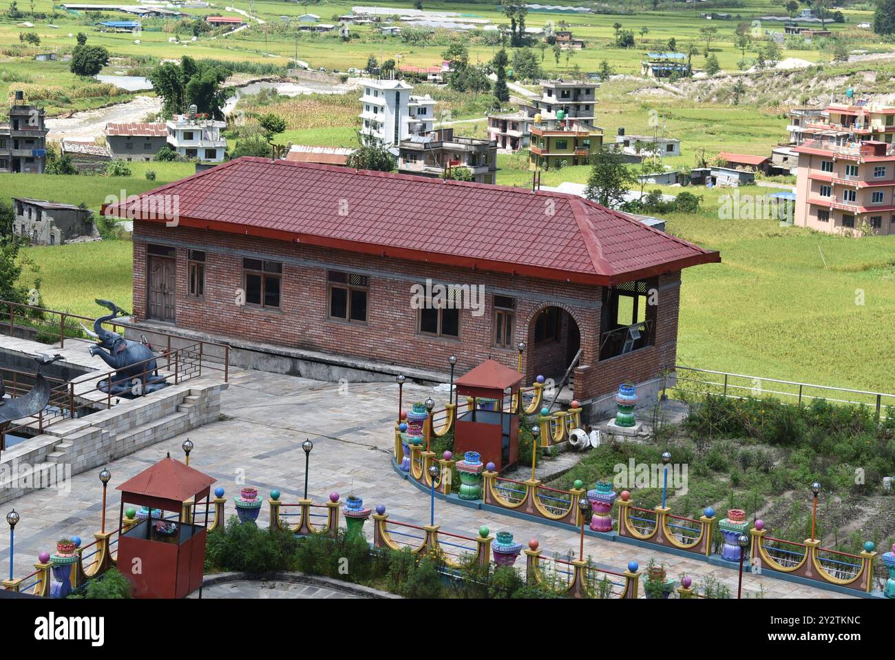 Shree Pancha Mahalaxmi Tempel - Virentempel in Sankhu - Hindu Tempel in Changunarayan, Nepal Stockfoto