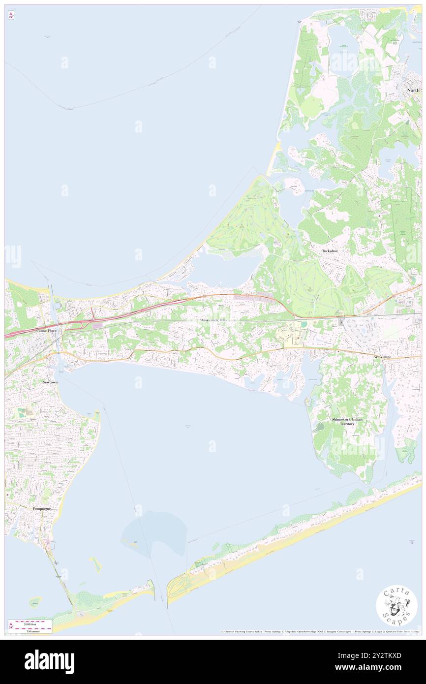 Shinnecock Hills, Suffolk County, USA, Vereinigte Staaten, New York, n 40 53' 27'', S 72 27' 49'', Karte, Cartascapes Map, veröffentlicht 2024. Erkunden Sie Cartascapes, eine Karte, die die vielfältigen Landschaften, Kulturen und Ökosysteme der Erde enthüllt. Reisen Sie durch Zeit und Raum und entdecken Sie die Verflechtungen der Vergangenheit, Gegenwart und Zukunft unseres Planeten. Stockfoto