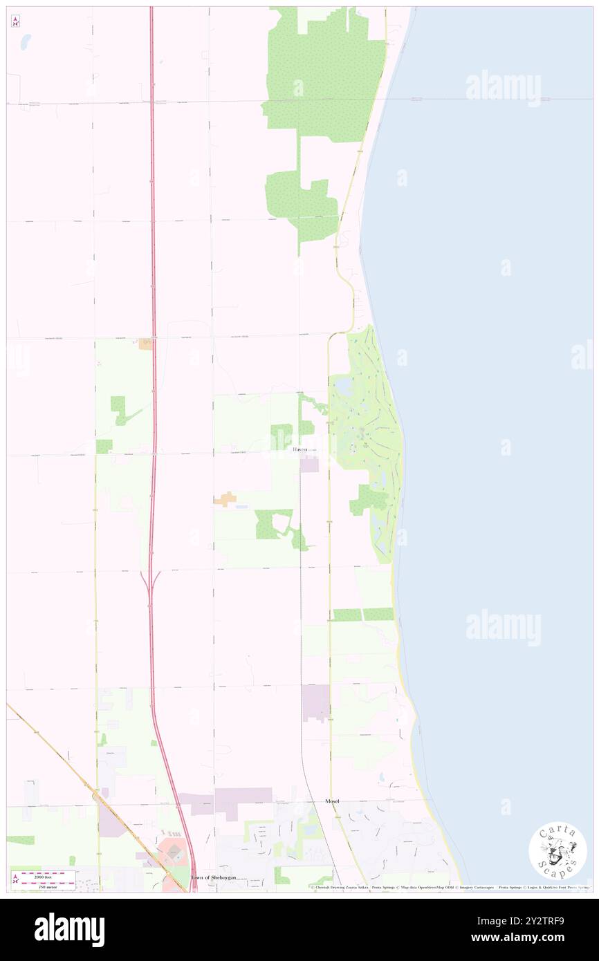 Hayen, Sheboygan County, USA, USA, Wisconsin, n 43 50' 56'', S 87 44' 45'', Karte, Cartascapes Map, veröffentlicht 2024. Erkunden Sie Cartascapes, eine Karte, die die vielfältigen Landschaften, Kulturen und Ökosysteme der Erde enthüllt. Reisen Sie durch Zeit und Raum und entdecken Sie die Verflechtungen der Vergangenheit, Gegenwart und Zukunft unseres Planeten. Stockfoto