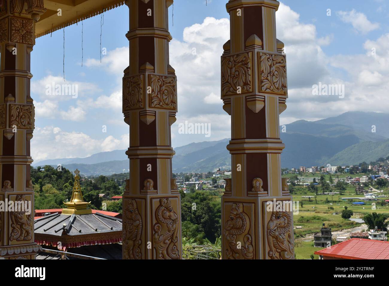 Shree Pancha Mahalaxmi Tempel - Virentempel in Sankhu - Hindu Tempel in Changunarayan, Nepal Stockfoto