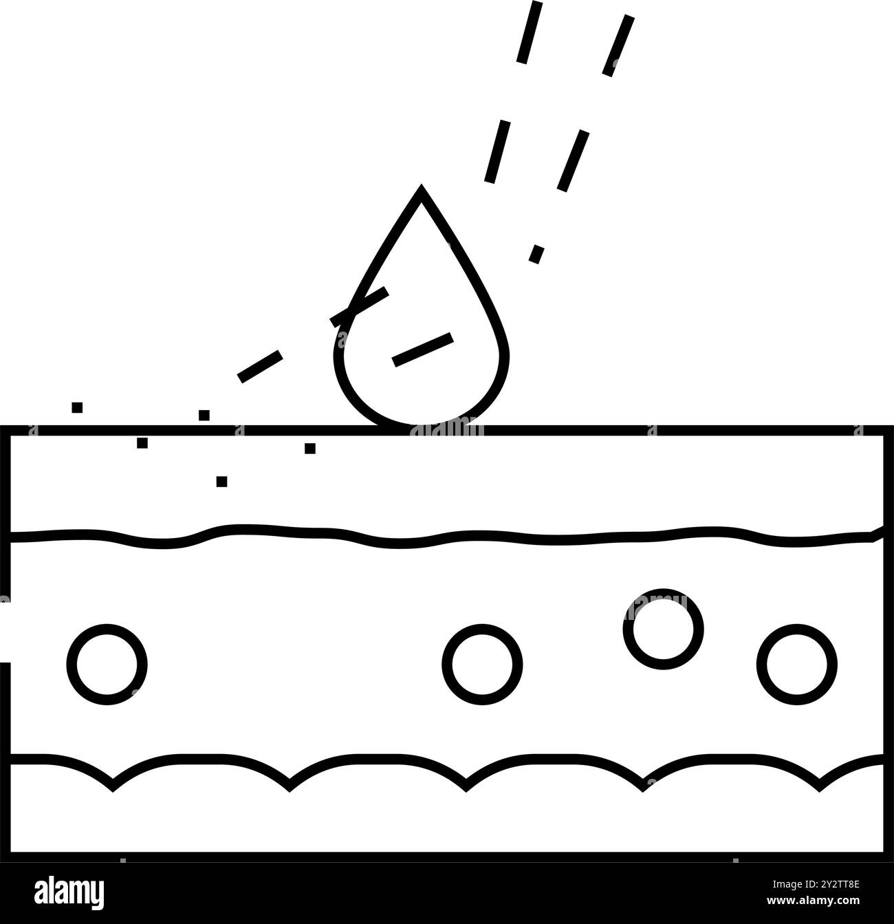 Phytophotodermatitis Hautproblem Linie Symbol Vektor Illustration Stock Vektor