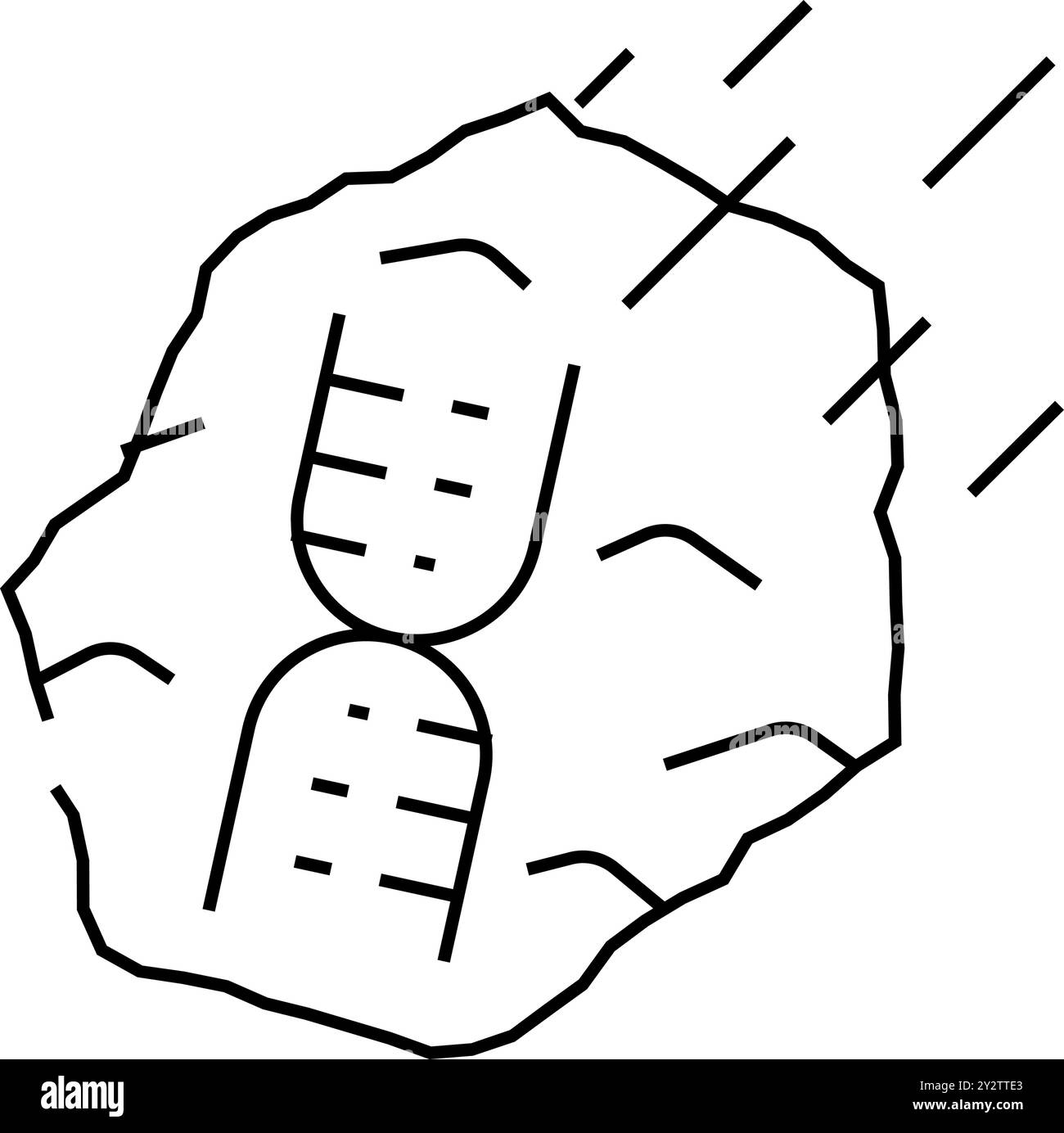 Vektorgrafik für symbole der panspermia-Raumlinie Stock Vektor