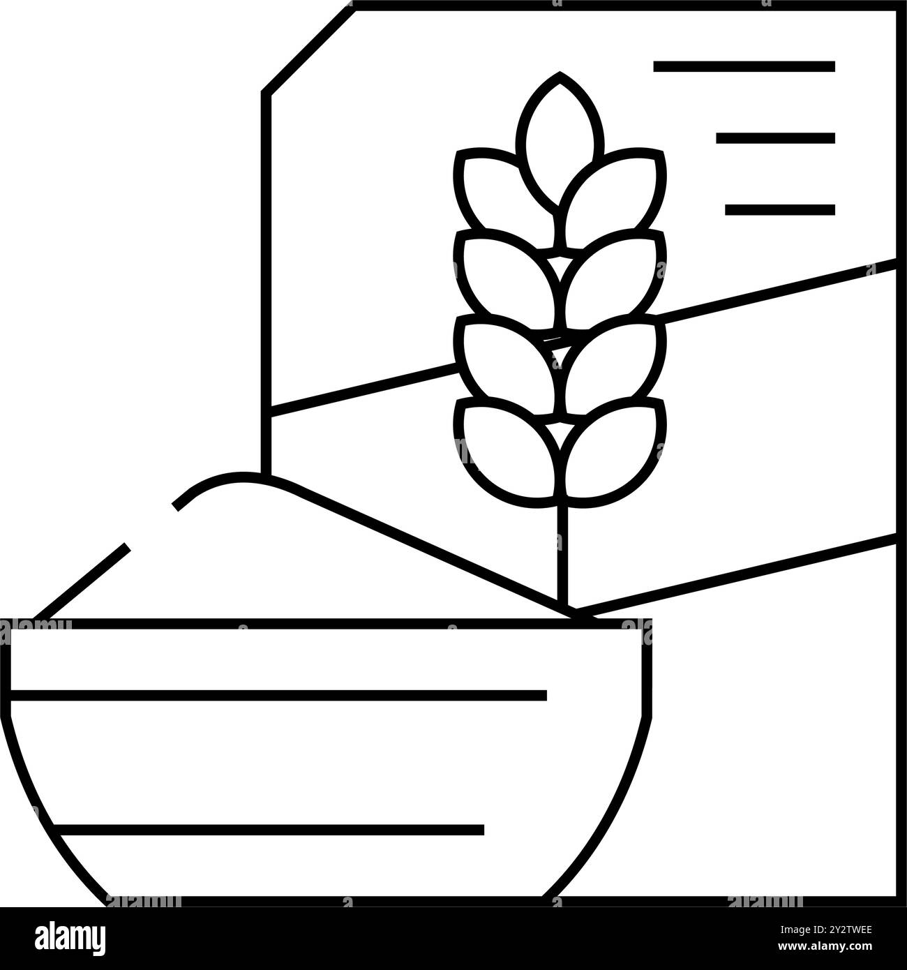 Abbildung des Symbols für die Linie „Porridge Meal Department“ Stock Vektor