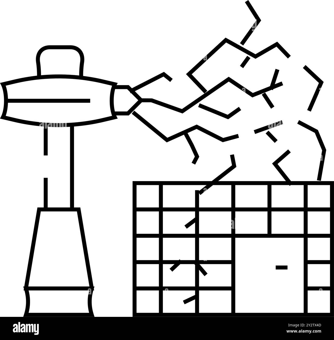 Abbildung des Symbols für elektromagnetische Geräte Stock Vektor