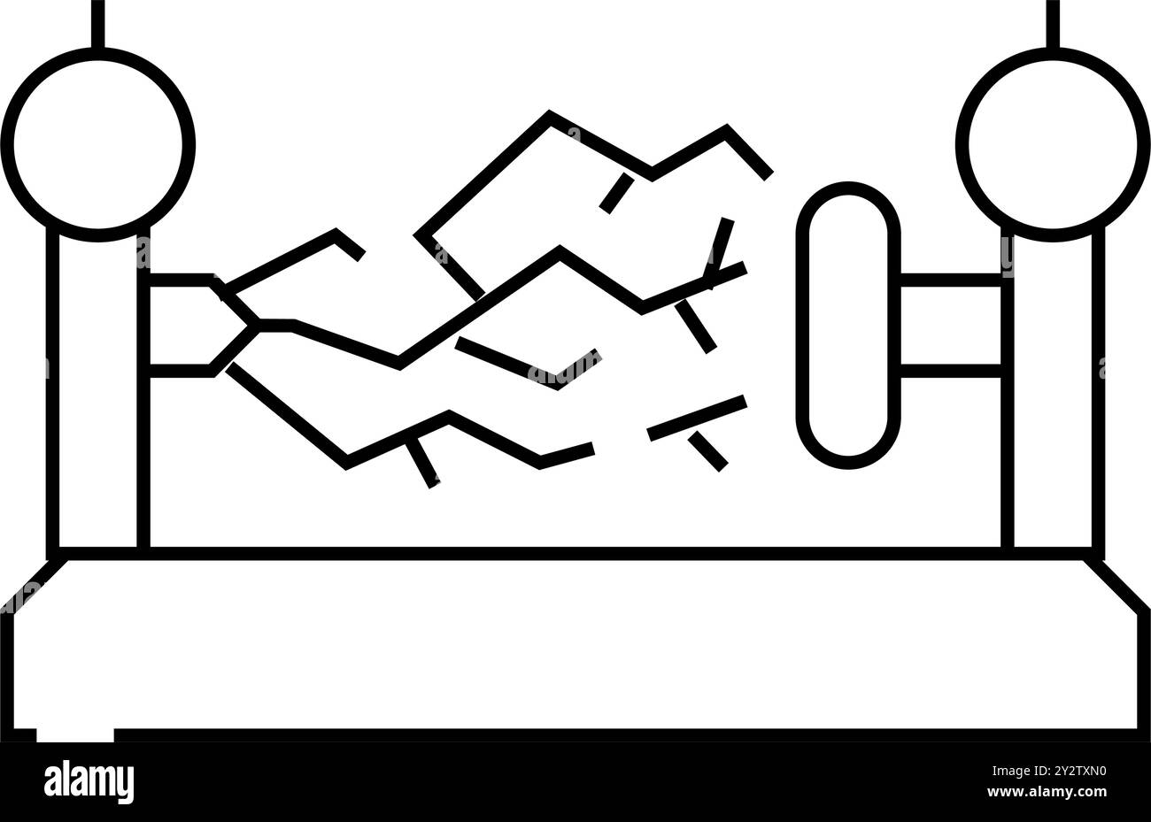 Abbildung des Symbols für elektromagnetische Gerätelinie Stock Vektor