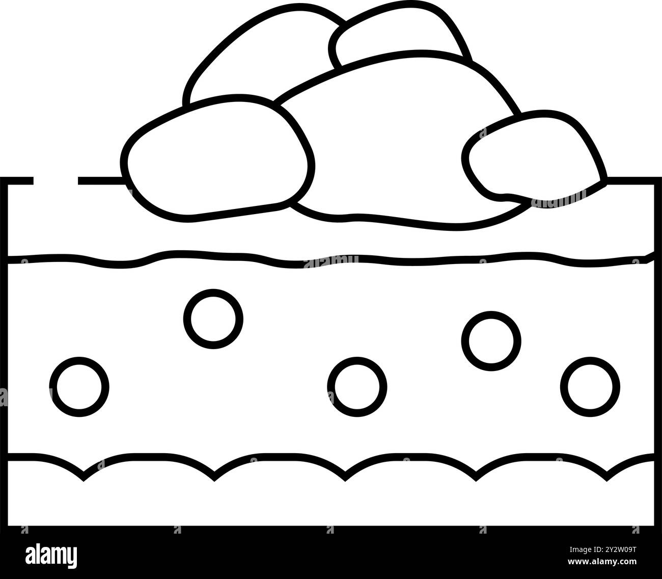 Papilloma Haut Krankheit Linie Symbol Vektor Illustration Stock Vektor