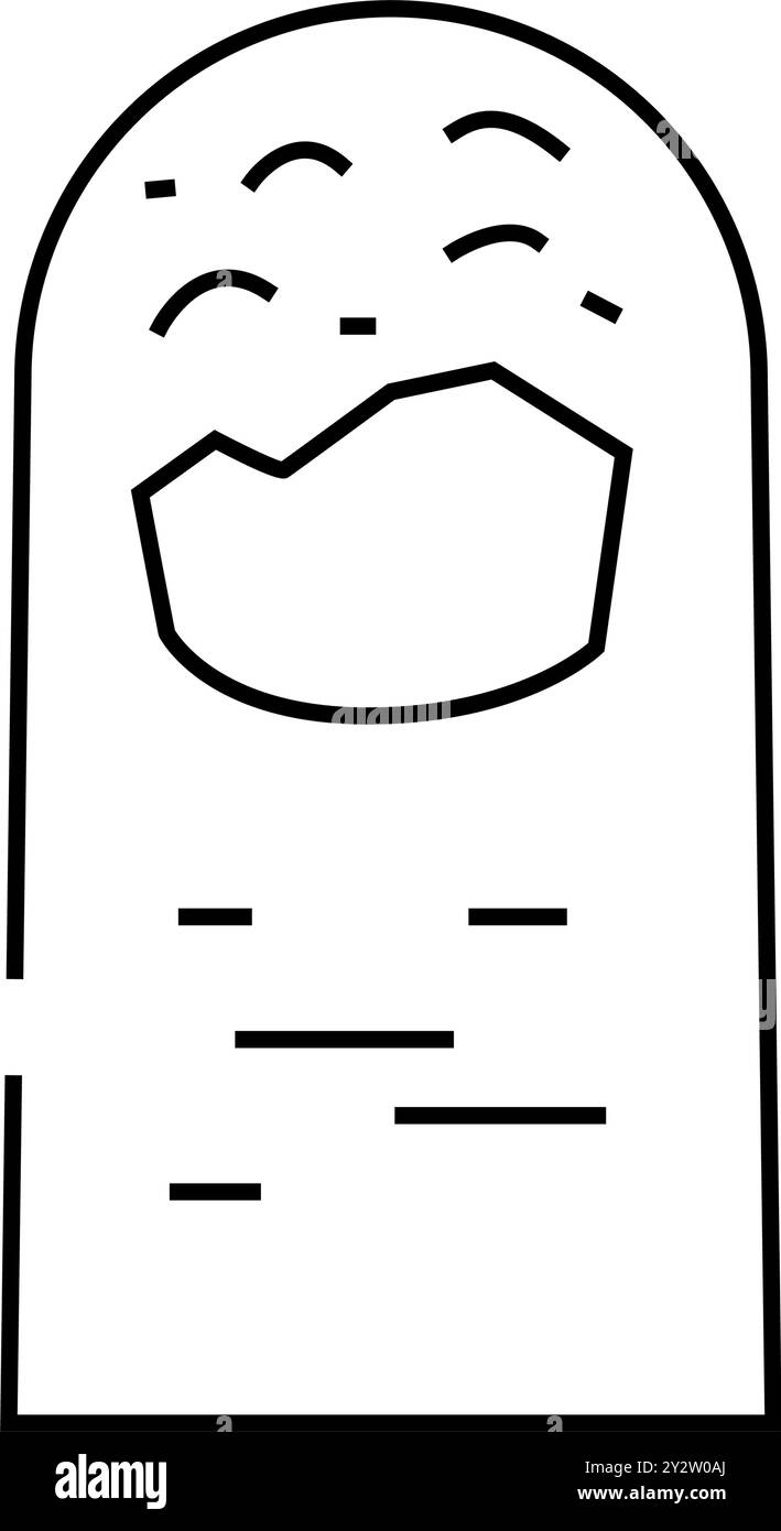Abbildung des Symbols für Onycholyse-Hautkrankheiten Stock Vektor