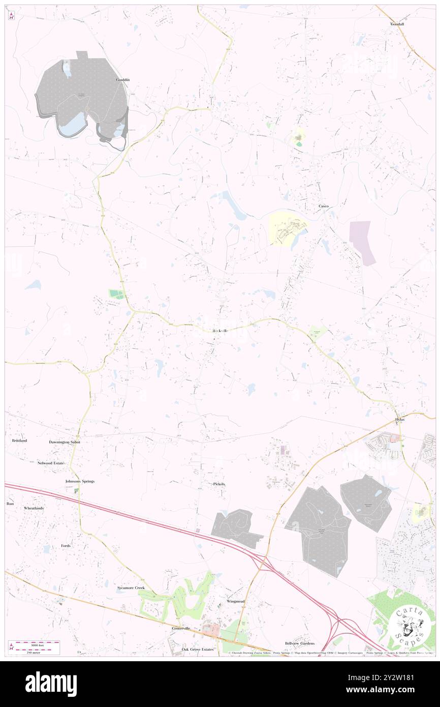 Rockville, Hanover County, USA, USA, Virginia, n 37 43' 33'', S 77 40' 41'', Karte, Cartascapes Map, veröffentlicht 2024. Erkunden Sie Cartascapes, eine Karte, die die vielfältigen Landschaften, Kulturen und Ökosysteme der Erde enthüllt. Reisen Sie durch Zeit und Raum und entdecken Sie die Verflechtungen der Vergangenheit, Gegenwart und Zukunft unseres Planeten. Stockfoto