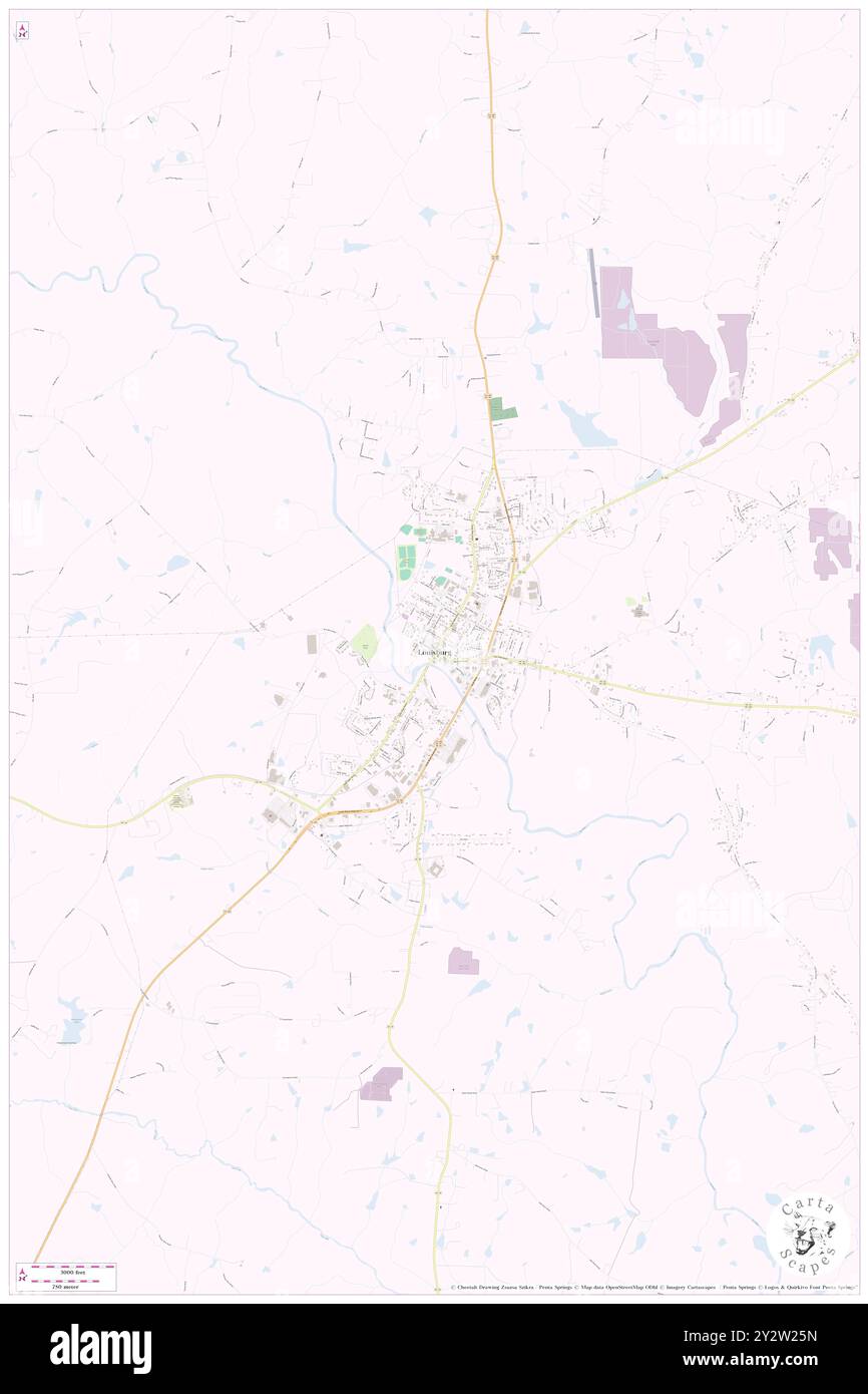 Louisburg, Franklin County, USA, North Carolina, n 36 5' 56''', S 78 18' 3'', Karte, Cartascapes Map, veröffentlicht 2024. Erkunden Sie Cartascapes, eine Karte, die die vielfältigen Landschaften, Kulturen und Ökosysteme der Erde enthüllt. Reisen Sie durch Zeit und Raum und entdecken Sie die Verflechtungen der Vergangenheit, Gegenwart und Zukunft unseres Planeten. Stockfoto