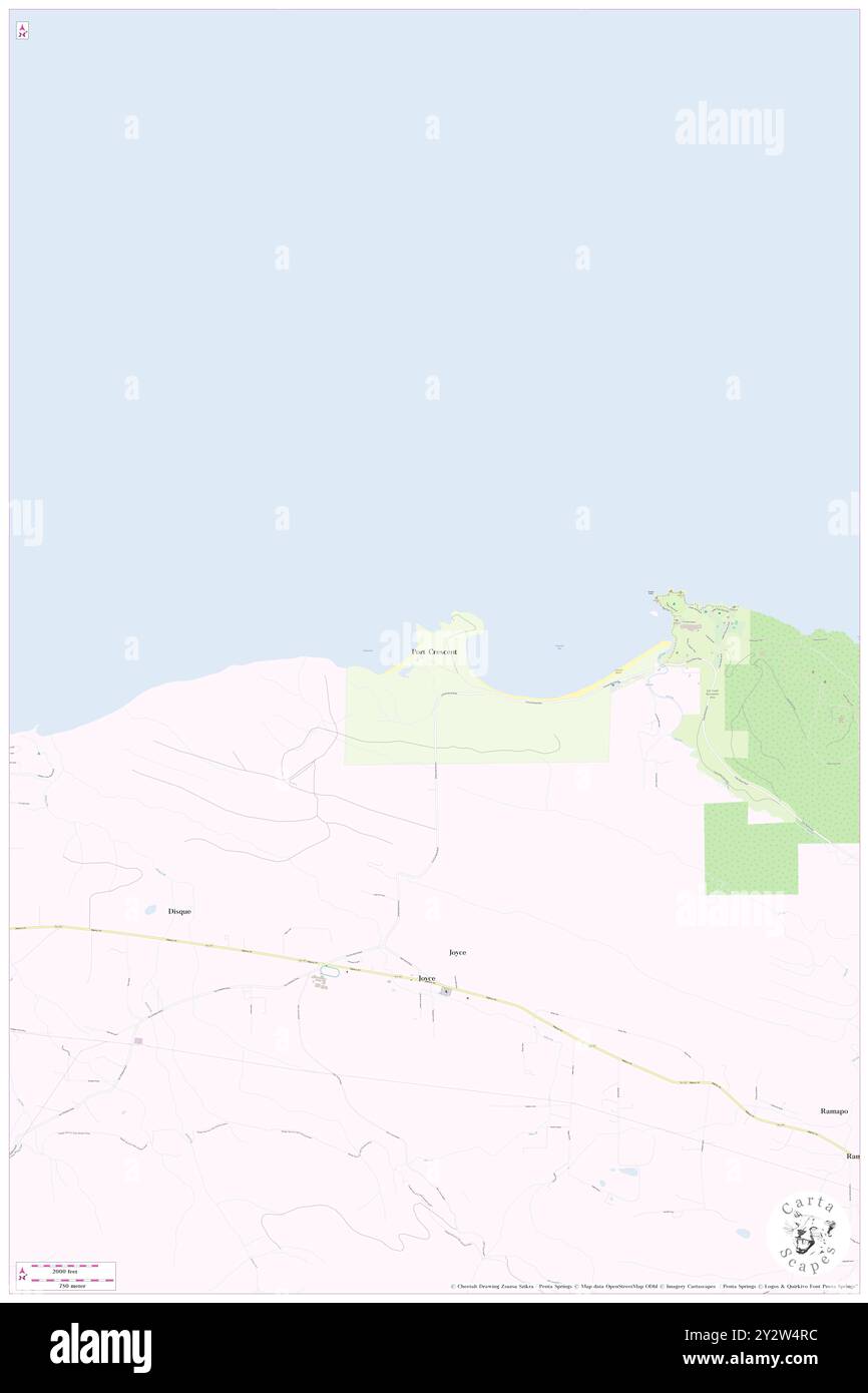 Port Crescent, Clallam County, USA, USA, Washington, n 48 9' 43'', S 123 43' 57'', Karte, Cartascapes Map, veröffentlicht 2024. Erkunden Sie Cartascapes, eine Karte, die die vielfältigen Landschaften, Kulturen und Ökosysteme der Erde enthüllt. Reisen Sie durch Zeit und Raum und entdecken Sie die Verflechtungen der Vergangenheit, Gegenwart und Zukunft unseres Planeten. Stockfoto