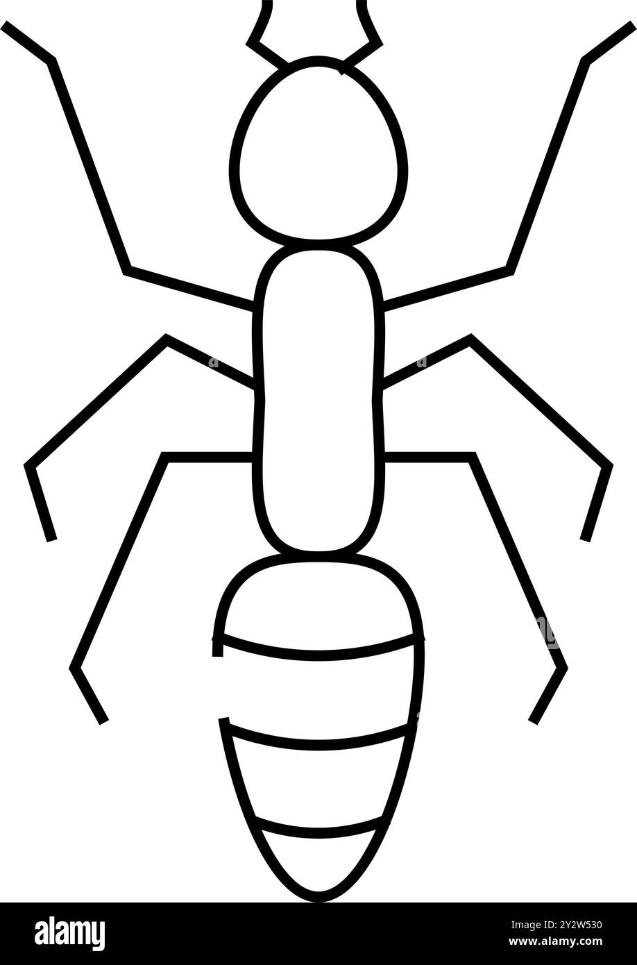 vektorgrafik für symbole der ant-Tierlinie Stock Vektor