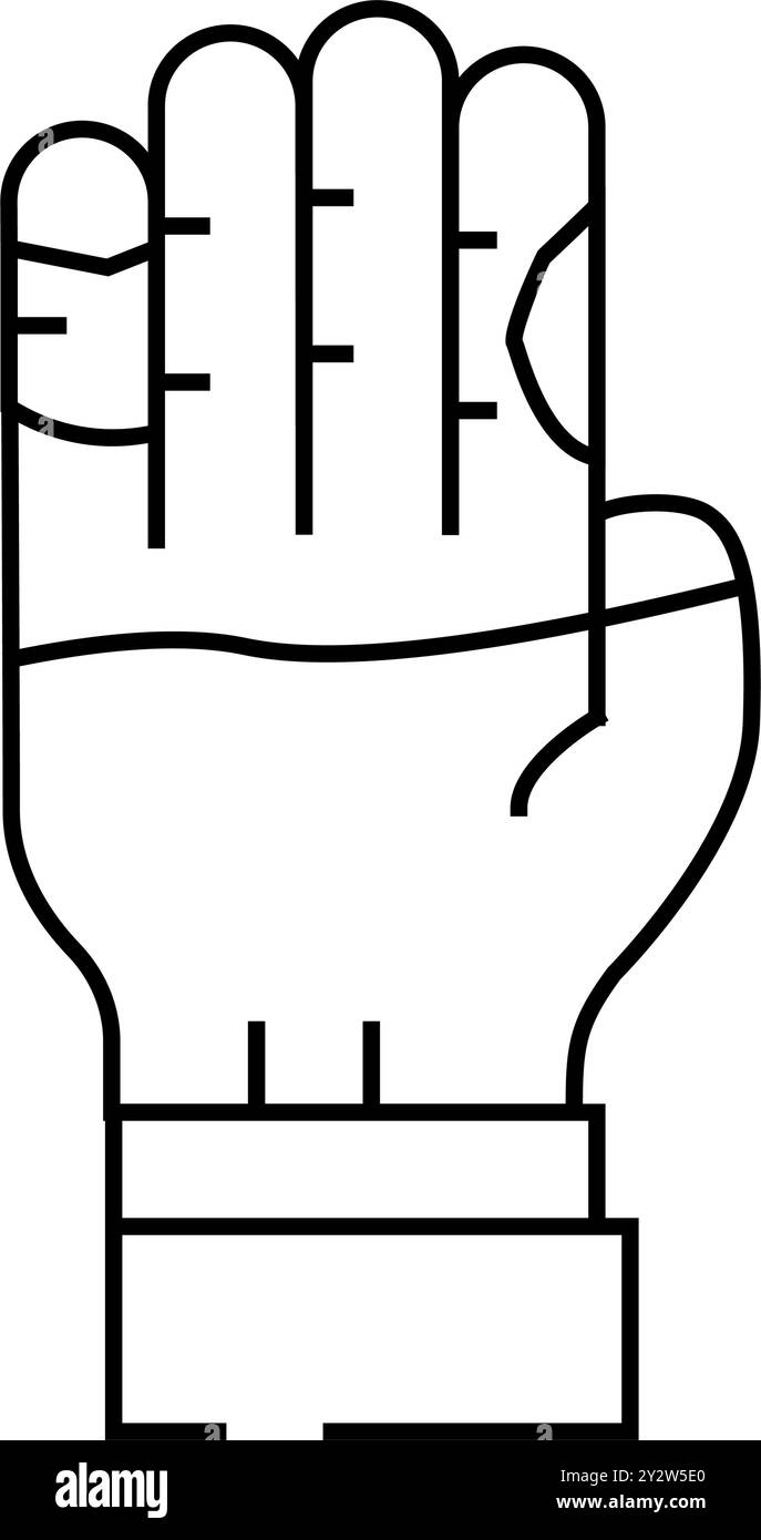 vitiligo Haut Krankheit Linie Symbol Vektor Illustration Stock Vektor