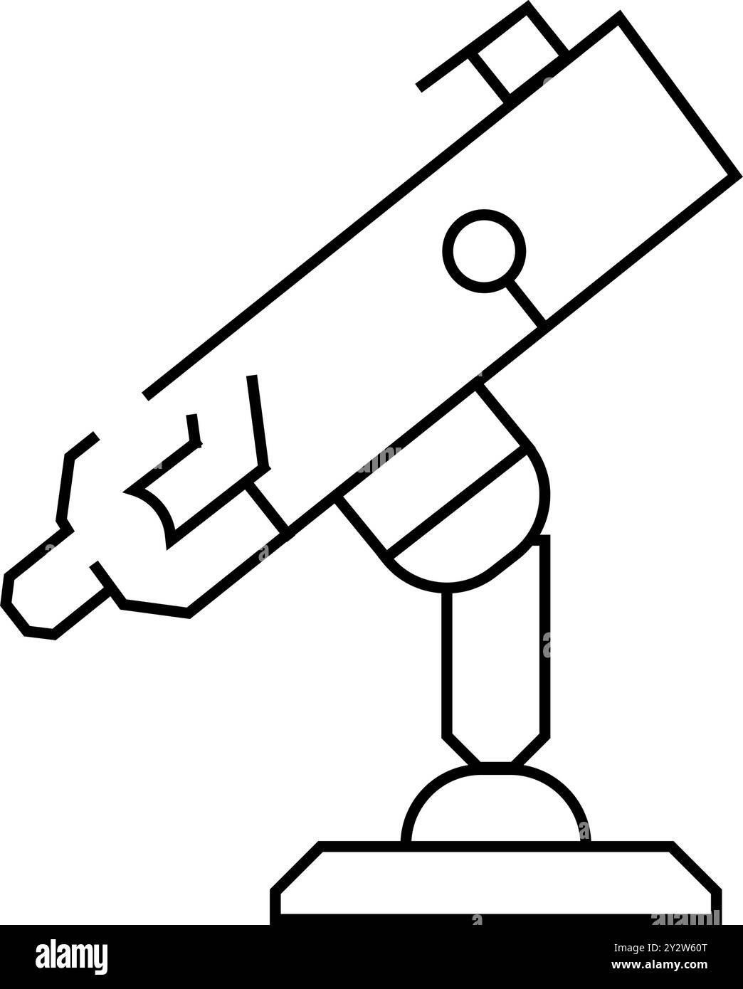 Abbildung des Symbolvektors für Teleskopausrüstungen Stock Vektor