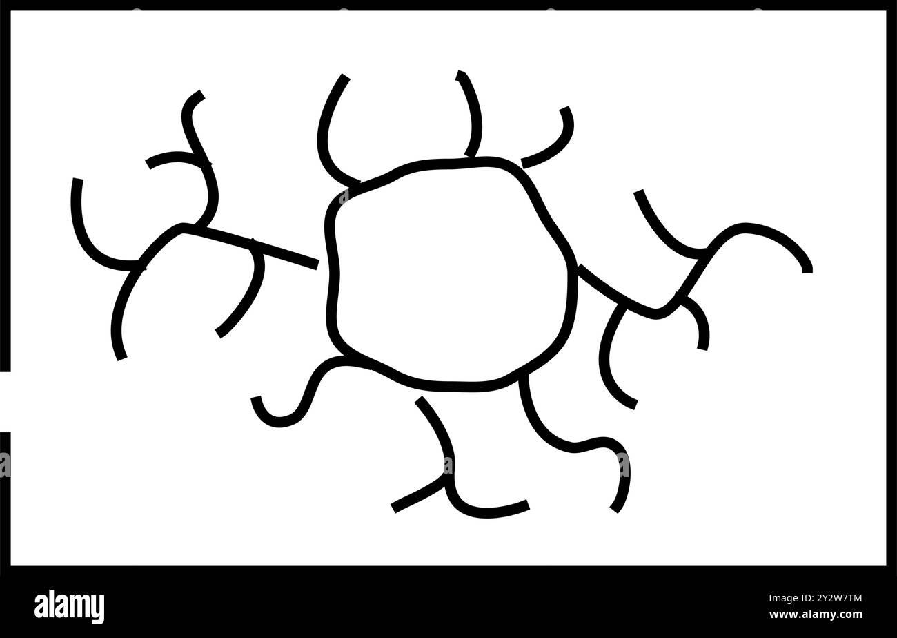 Abbildung des Symbols für das Angiom-Gesundheitsproblem Stock Vektor
