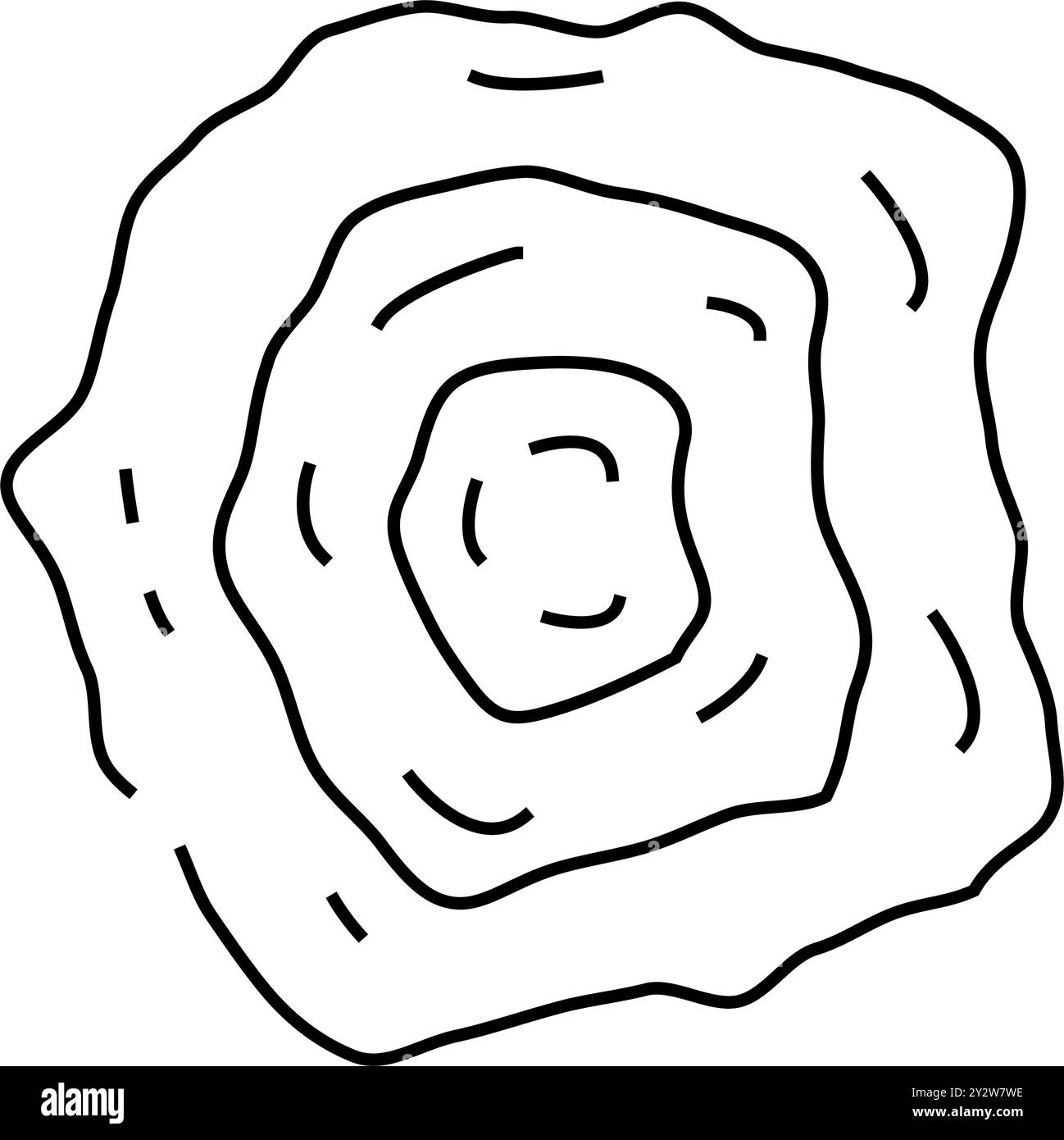 Abbildung des Symbols für die Linie der Nebelgalaxie Stock Vektor