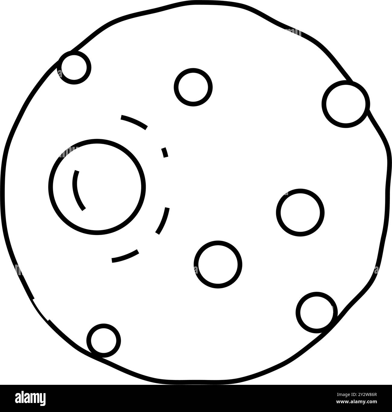 mond Erde natürliche Satelliten Linie Symbol Vektor Illustration Stock Vektor