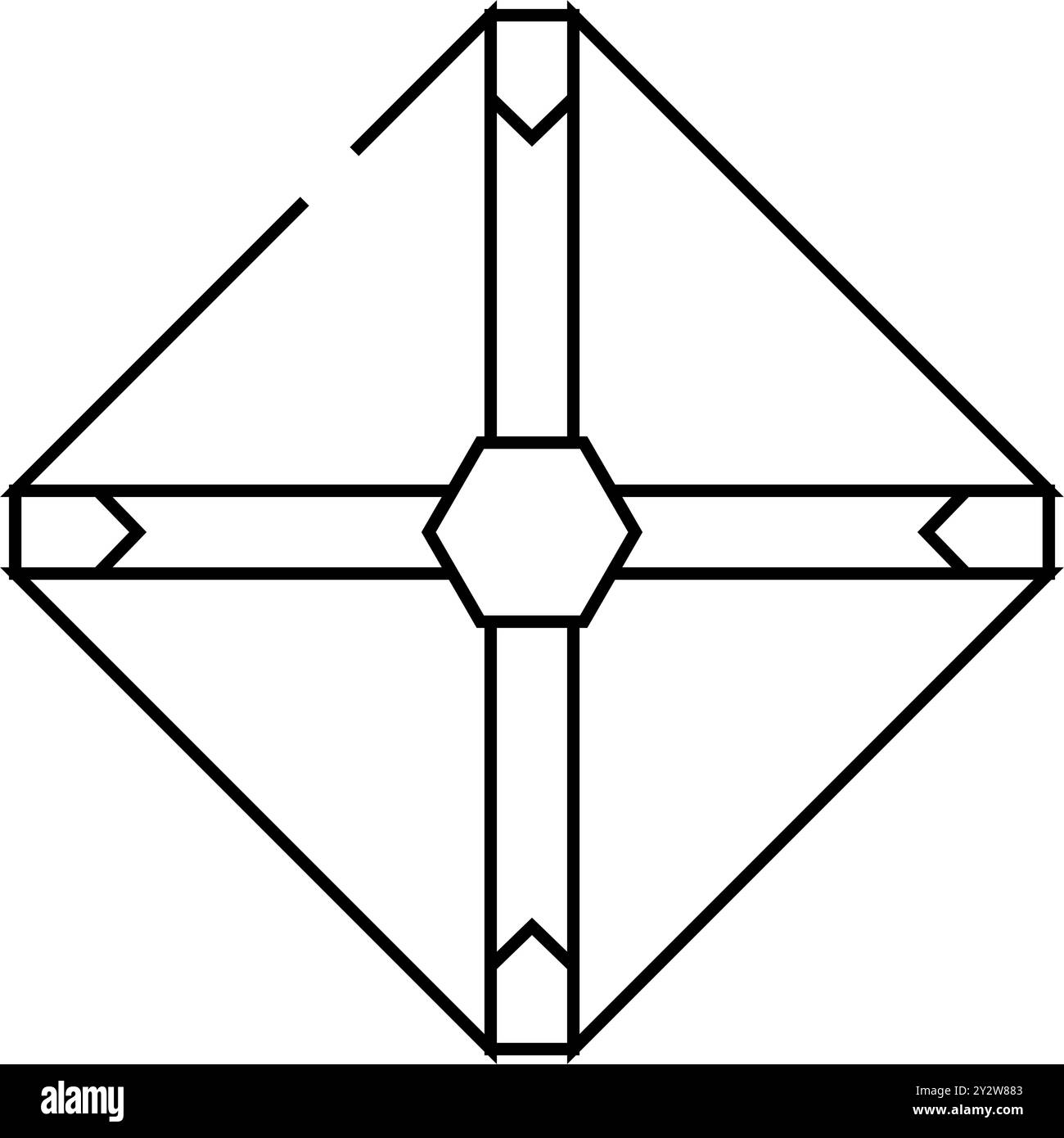 Vektordarstellung des Symbols für die Space Sail Line Stock Vektor