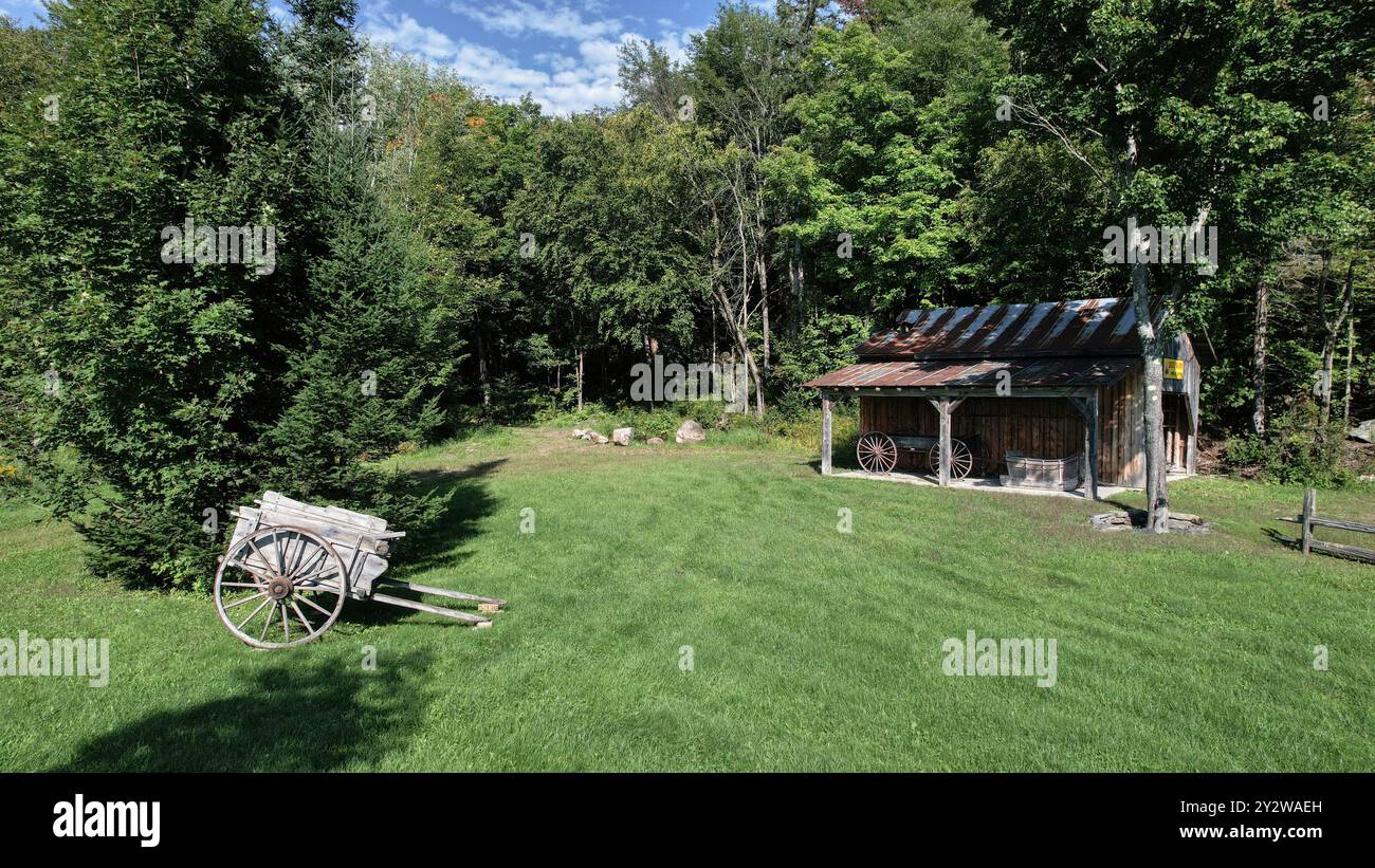 Eine kleine Farm in der Nähe von Mont-Tremblant, Laurentides Stockfoto