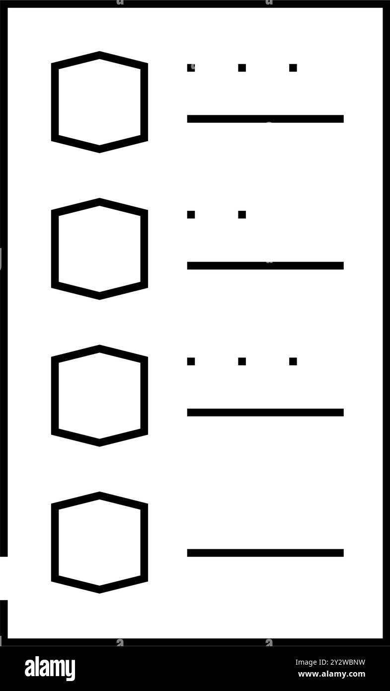 Abbildung des Symbols für Allergietestlinien Stock Vektor