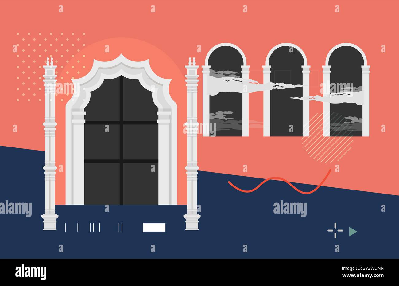 Abstraktes Thema – Fenster der Chancen und Ziele – Stock-Illustration als EPS 10-Datei Stock Vektor