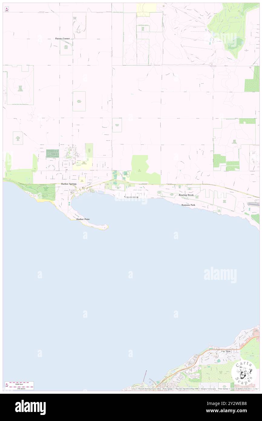 Wequetonsing, Emmet County, USA, Vereinigte Staaten, Michigan, n 45 25' 41''', S 84 58' 3'', Karte, Cartascapes Map, veröffentlicht 2024. Erkunden Sie Cartascapes, eine Karte, die die vielfältigen Landschaften, Kulturen und Ökosysteme der Erde enthüllt. Reisen Sie durch Zeit und Raum und entdecken Sie die Verflechtungen der Vergangenheit, Gegenwart und Zukunft unseres Planeten. Stockfoto