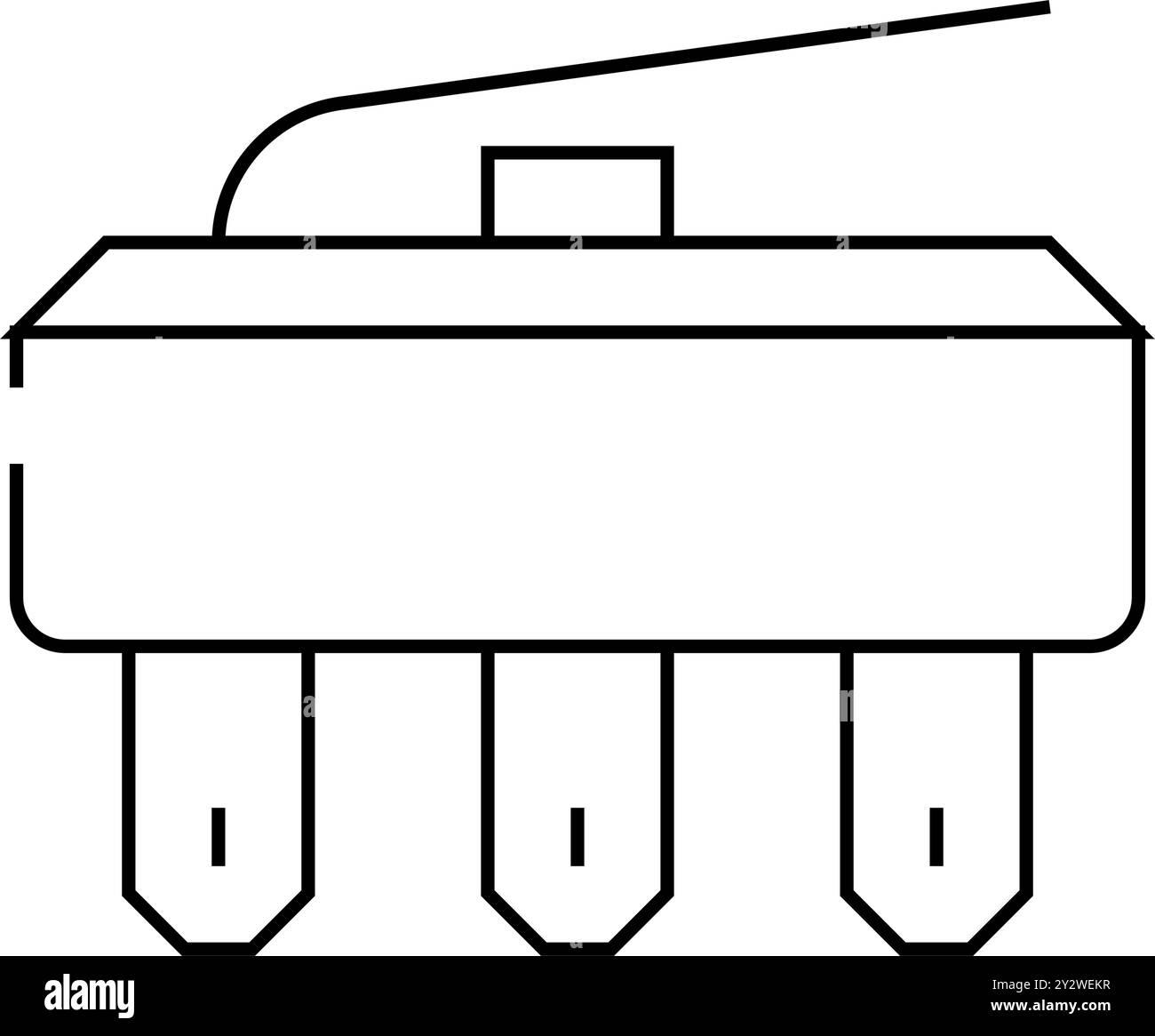 Vektorgrafik für Symbole der Begrenzungsschaltlinie Stock Vektor