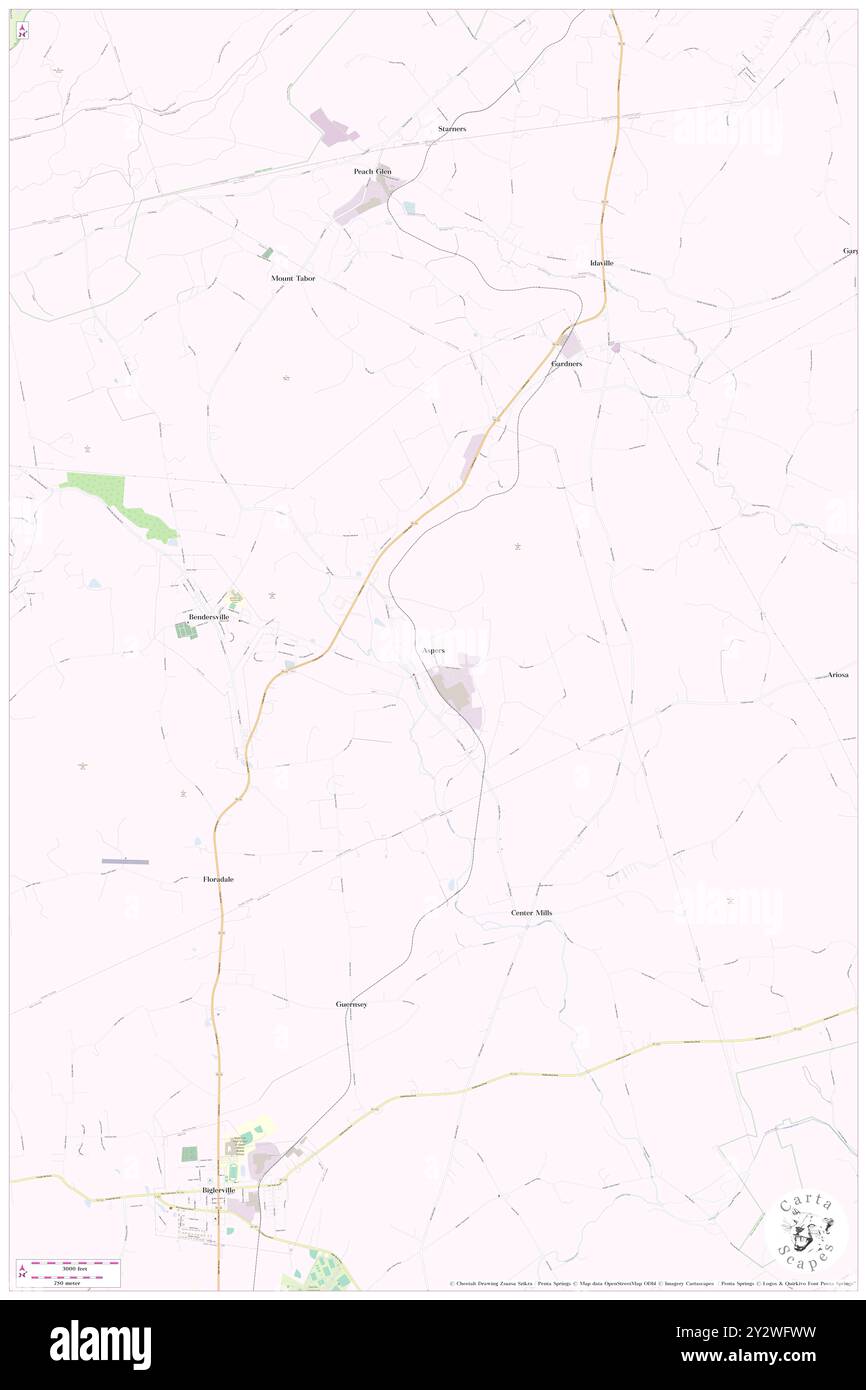 Aspers, Adams County, USA, USA, Pennsylvania, n 39 58' 46''', S 77 13' 21'', Karte, Cartascapes Map, veröffentlicht 2024. Erkunden Sie Cartascapes, eine Karte, die die vielfältigen Landschaften, Kulturen und Ökosysteme der Erde enthüllt. Reisen Sie durch Zeit und Raum und entdecken Sie die Verflechtungen der Vergangenheit, Gegenwart und Zukunft unseres Planeten. Stockfoto