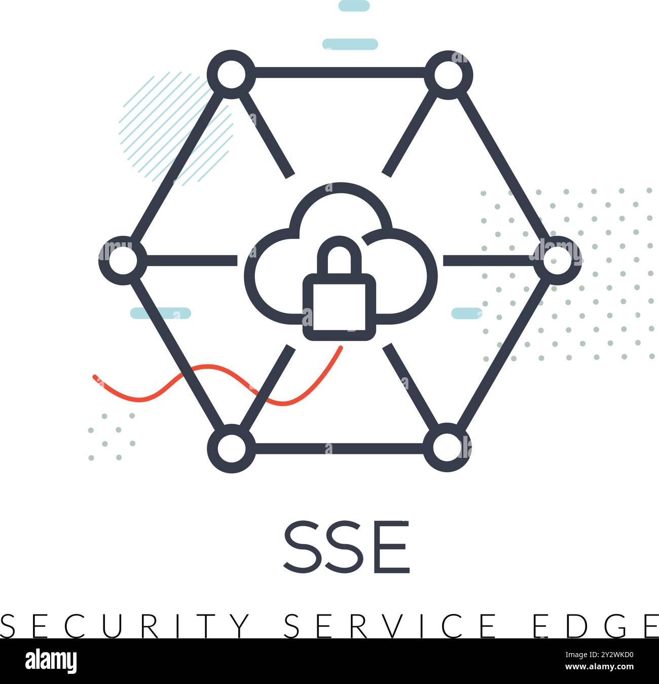 Security Service Edge – SSE-Symbol – Abbildung als EPS 10-Datei Stock Vektor