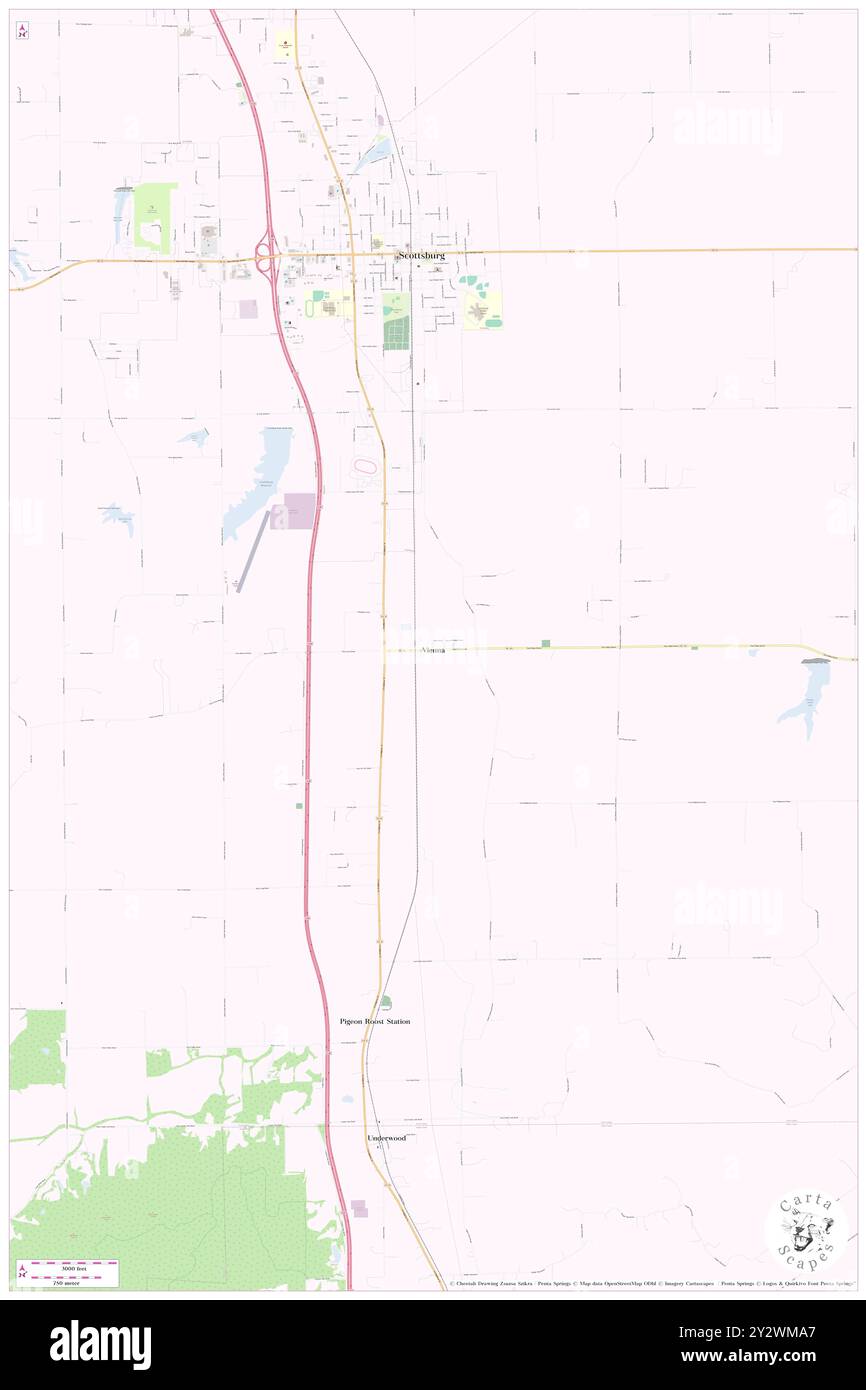 Wien, Scott County, USA, USA, Indiana, n 38 38' 56''', S 85 46' 7'', Karte, Cartascapes Map, veröffentlicht 2024. Erkunden Sie Cartascapes, eine Karte, die die vielfältigen Landschaften, Kulturen und Ökosysteme der Erde enthüllt. Reisen Sie durch Zeit und Raum und entdecken Sie die Verflechtungen der Vergangenheit, Gegenwart und Zukunft unseres Planeten. Stockfoto