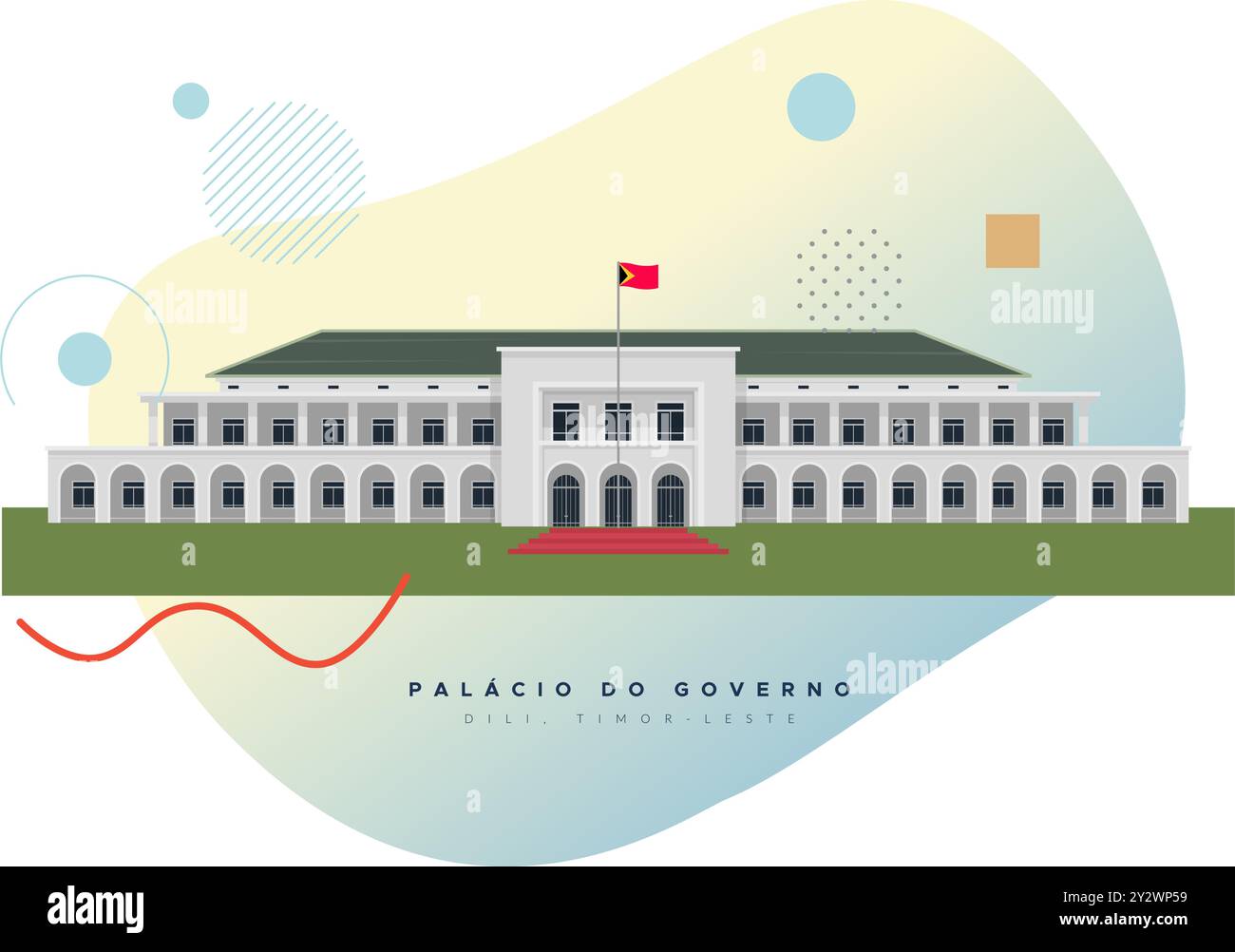 Palácio do Governo in Dili, Timor-Leste - Stock Illustration als EPS 10 File Stock Vektor