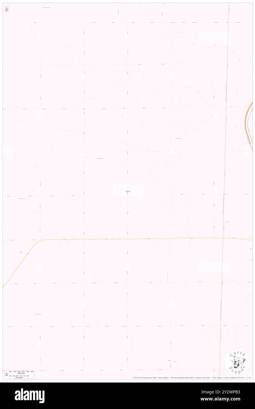 Acme, Grady County, USA, USA, Oklahoma, n 34 47' 56''', S 98 1' 9'', Karte, Karte, Kartenausgabe 2024. Erkunden Sie Cartascapes, eine Karte, die die vielfältigen Landschaften, Kulturen und Ökosysteme der Erde enthüllt. Reisen Sie durch Zeit und Raum und entdecken Sie die Verflechtungen der Vergangenheit, Gegenwart und Zukunft unseres Planeten. Stockfoto