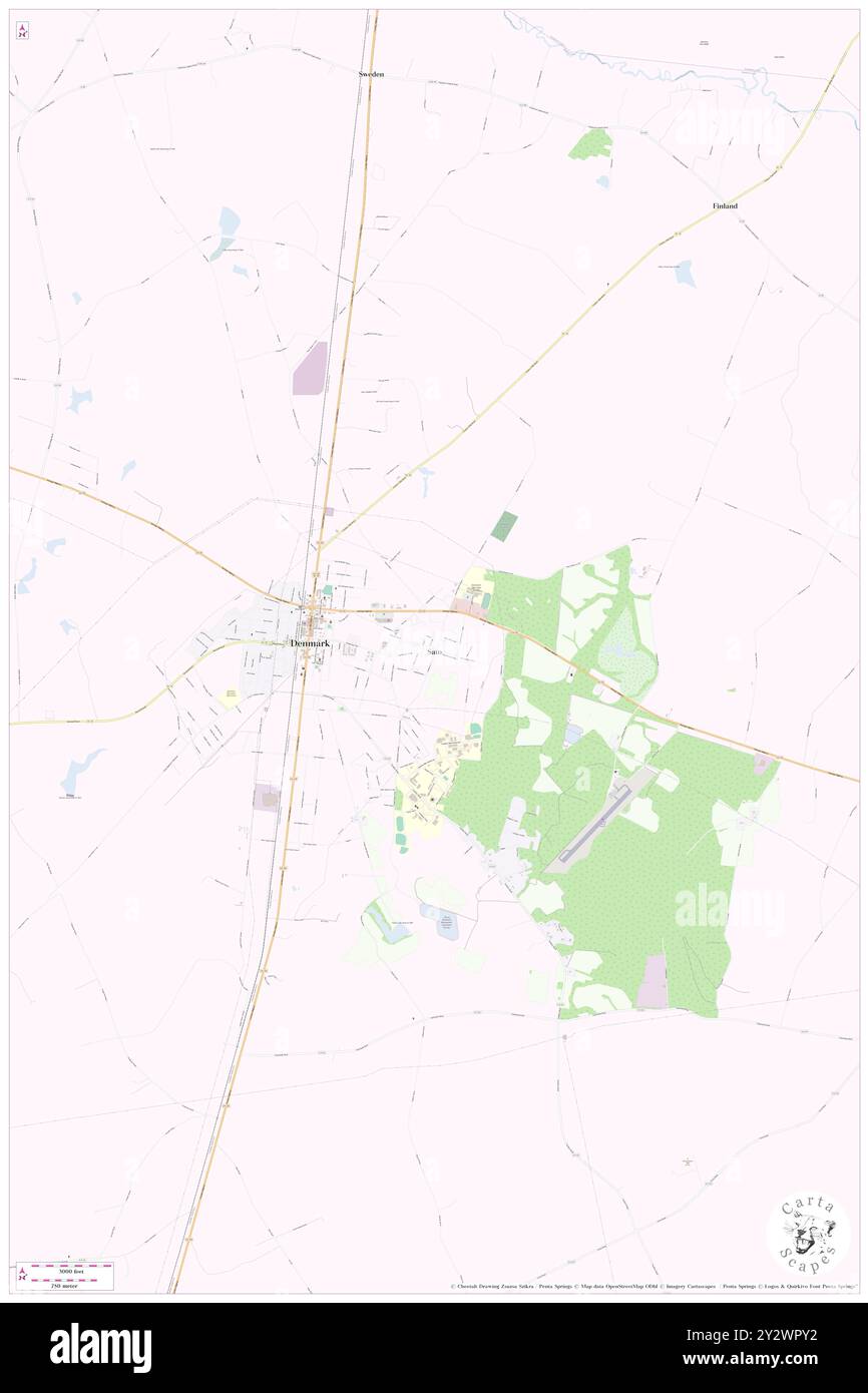 Sato, Bamberg County, USA, Vereinigte Staaten, South Carolina, n 33 19' 18''', S 81 7' 39'', Karte, Karte, Kartenausgabe 2024. Erkunden Sie Cartascapes, eine Karte, die die vielfältigen Landschaften, Kulturen und Ökosysteme der Erde enthüllt. Reisen Sie durch Zeit und Raum und entdecken Sie die Verflechtungen der Vergangenheit, Gegenwart und Zukunft unseres Planeten. Stockfoto