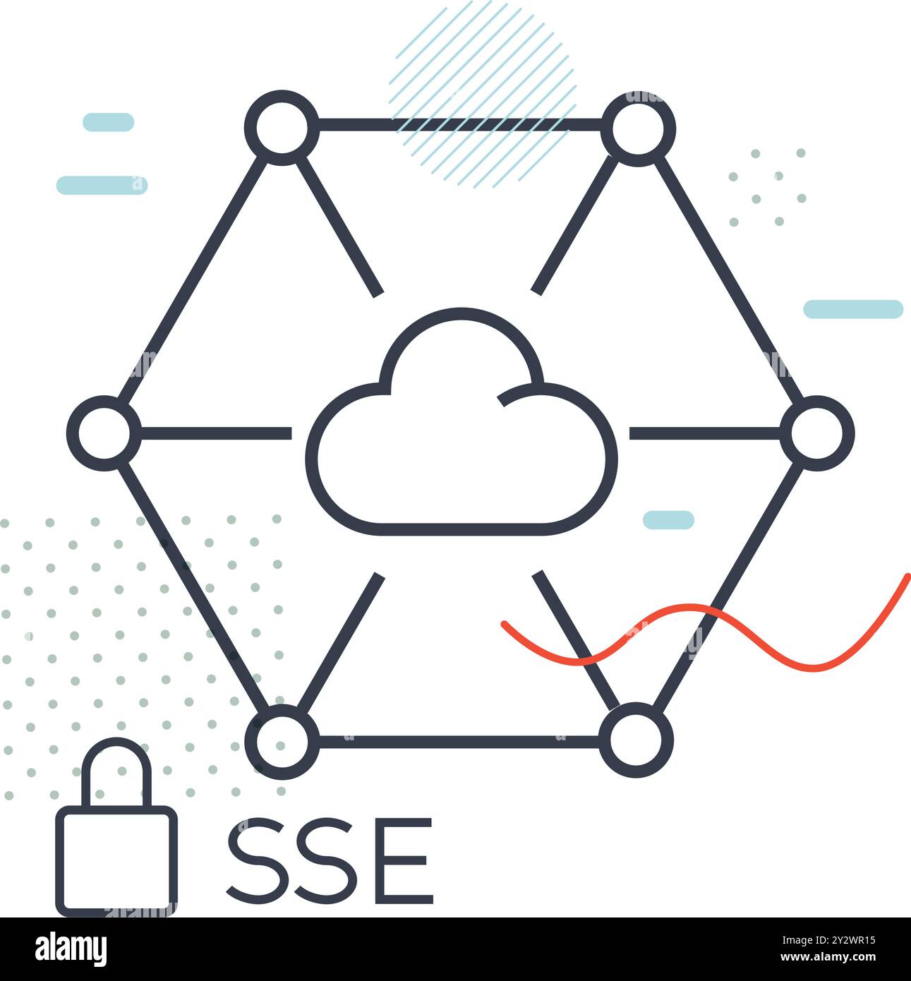 Security Service Edge – SSE-Symbol – Abbildung als EPS 10-Datei Stock Vektor